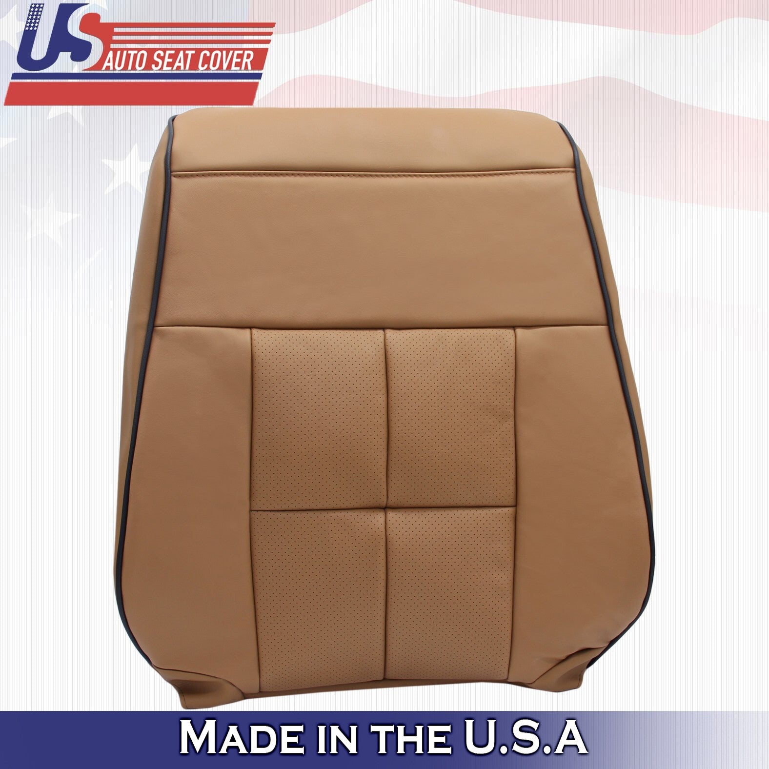 2011 to 2014 For Lincoln Navigator Driver Top Leather Seat Cover Canyon Tan