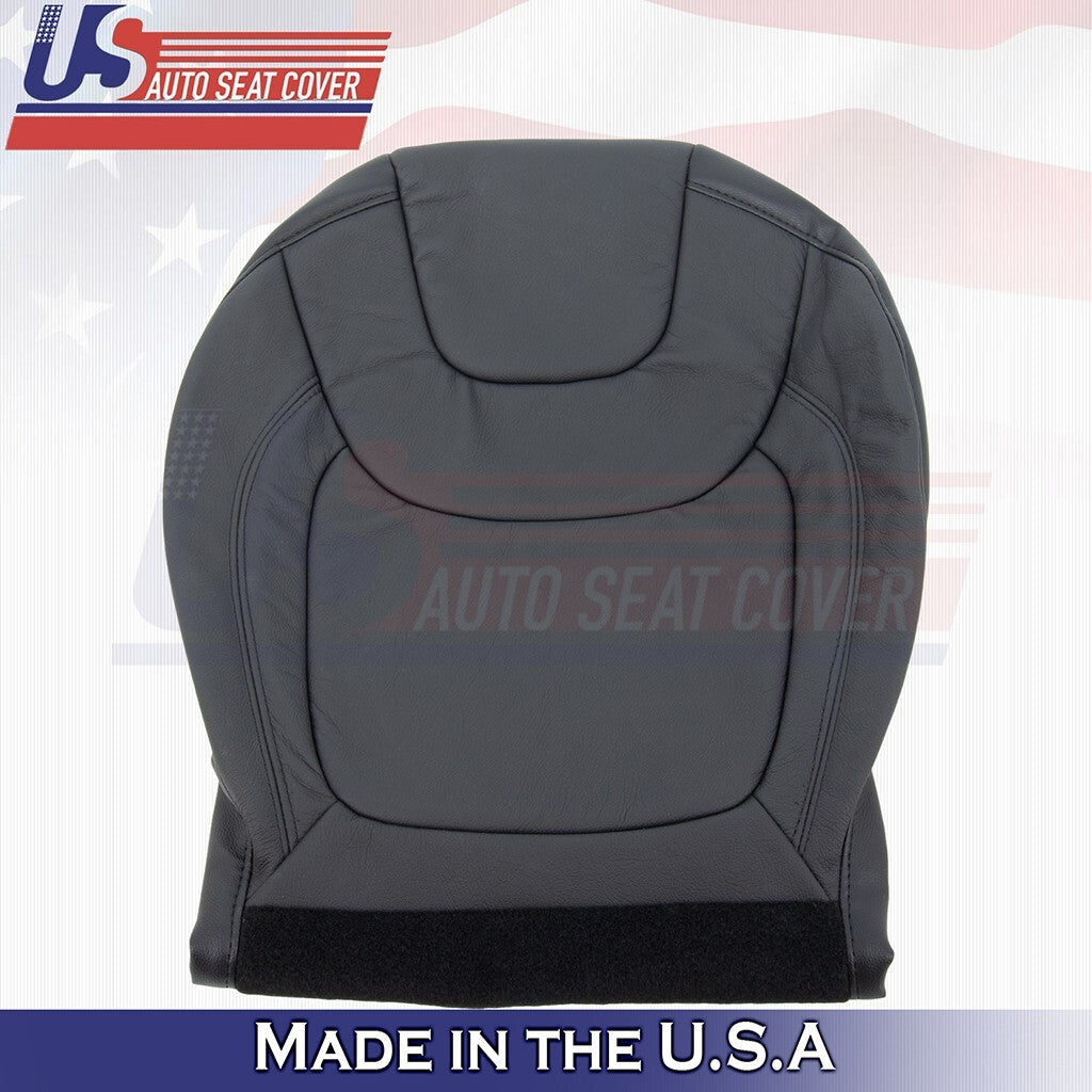 2015 to 2023 For Jeep Cherokee Driver Bottom Leather Seat Cover Black