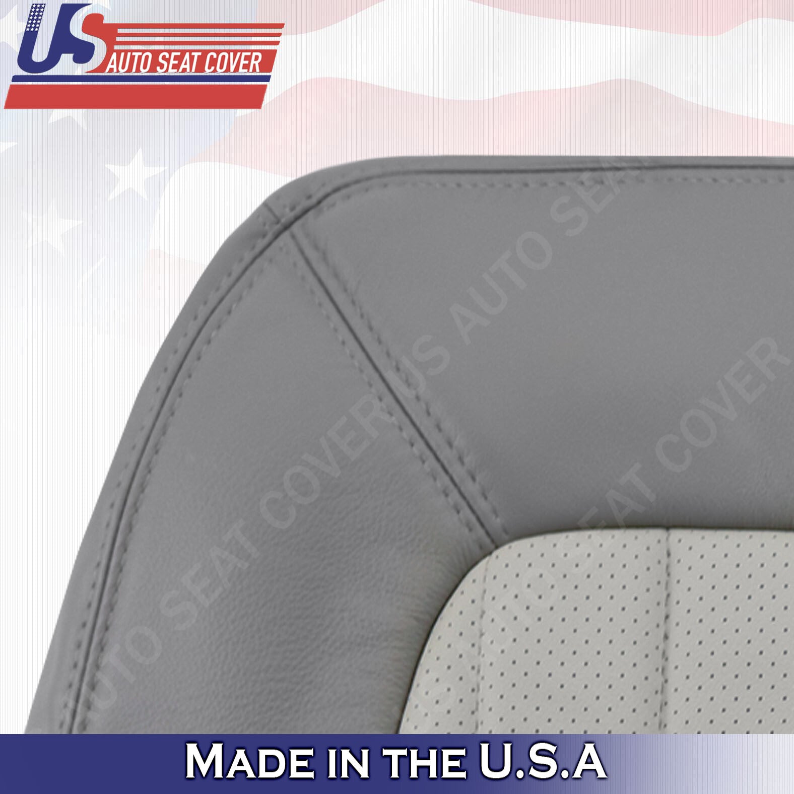 2002 2003 2004 2005 Mercury Mountaineer Driver TOP PERF. Leather Seat Cover GRAY
