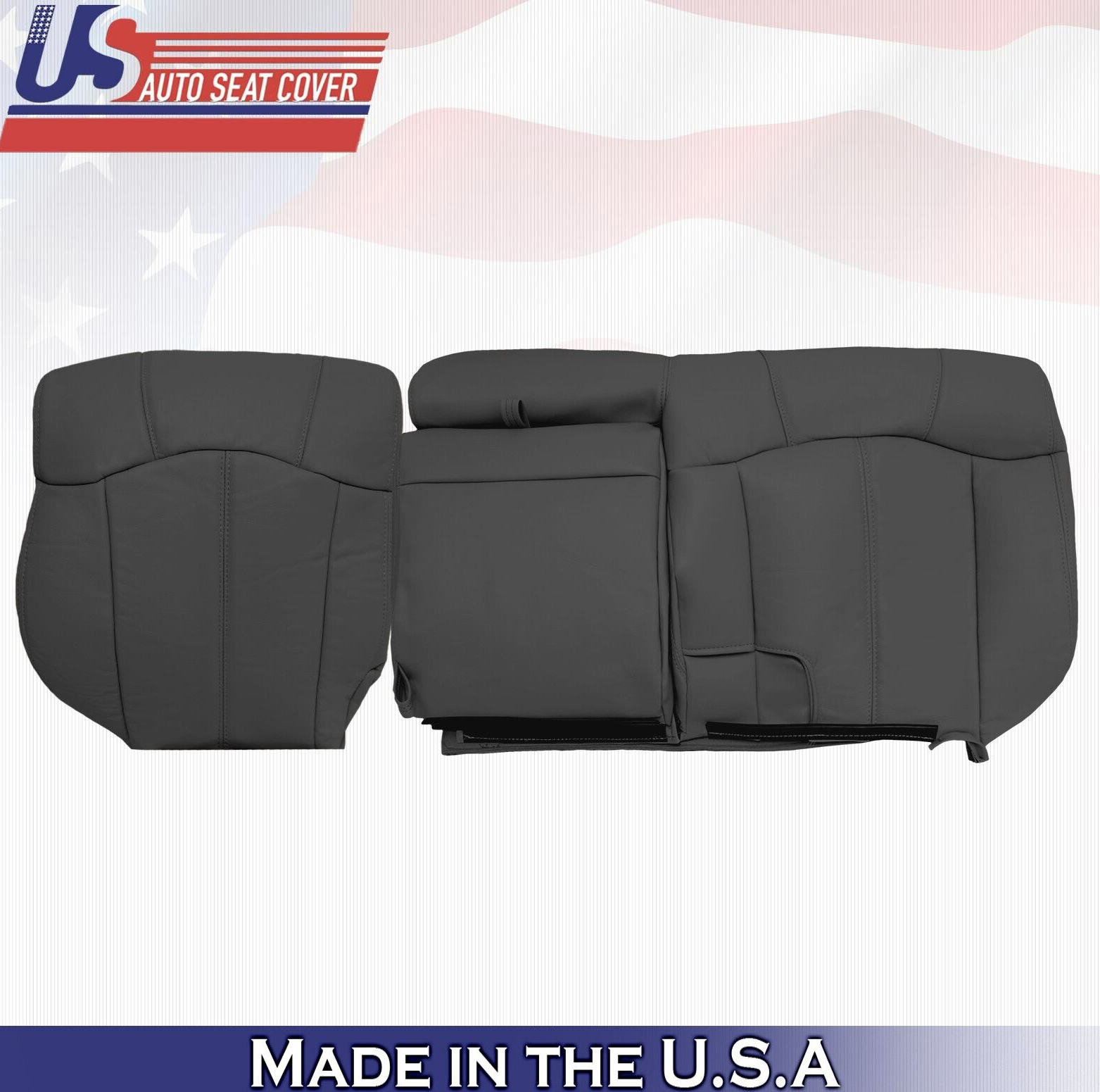 1999-2002 For Chevy Tahoe 2nd Row Driver&Passenger Tops Leather Covers Graphite