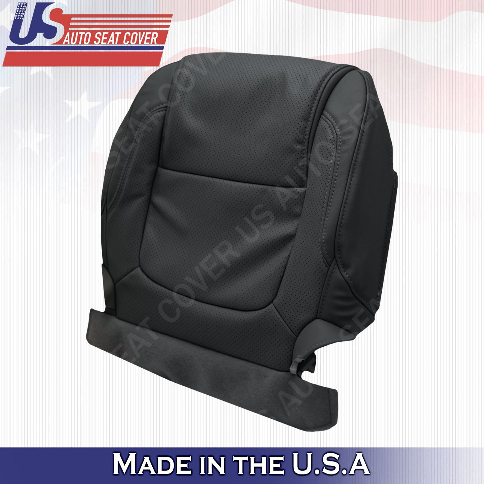 2011 to 2015 Ford Explorer Driver Bottom & Top Leather Perforated Cover Black