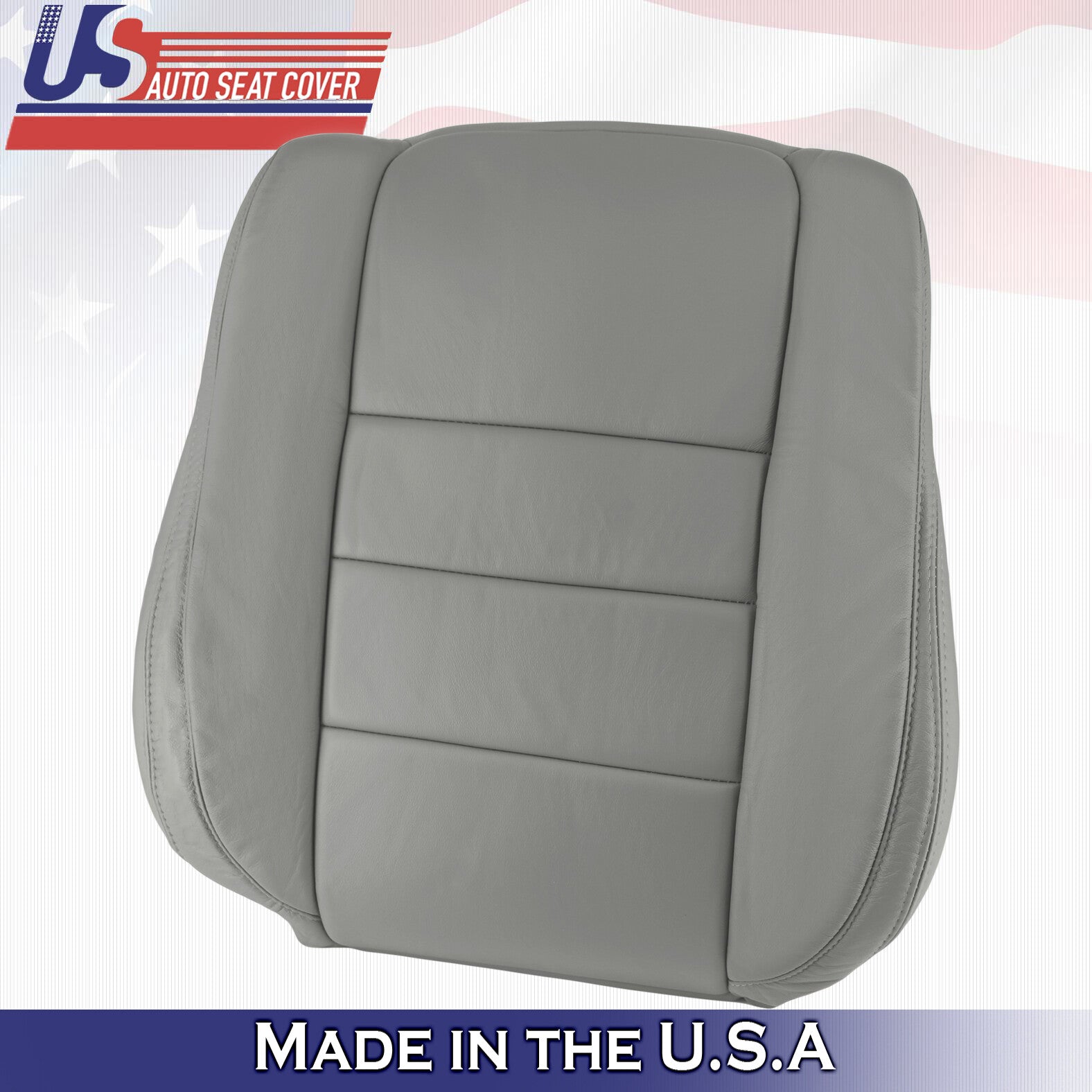 2008 to 2012 For Honda Accord Sedan 2x Top & 2x Bottom Leather Seat Covers Gray