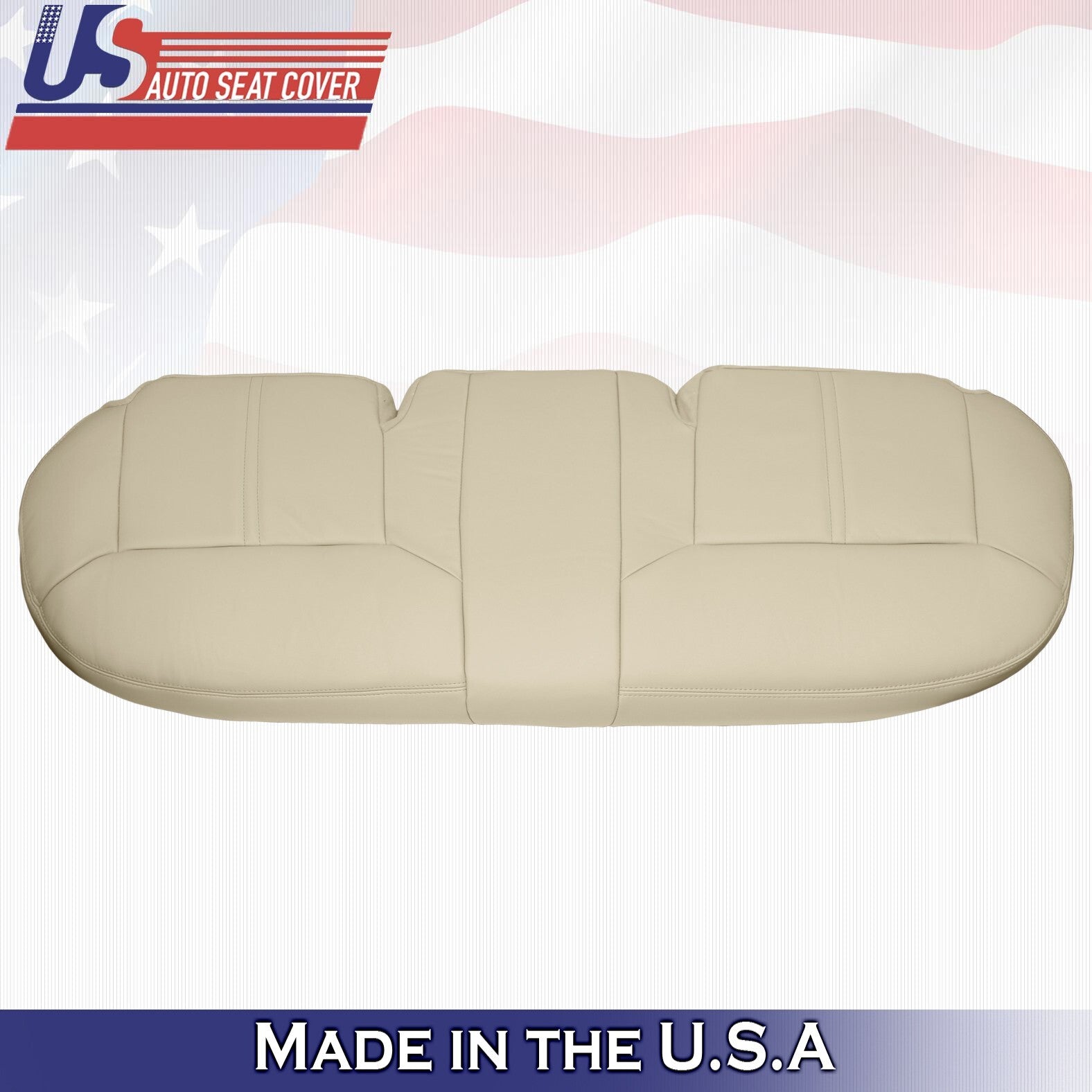 2003 to 2011 For Lincoln Town Car Rear Bench Bottom Leather Cover Lt Camel Tan