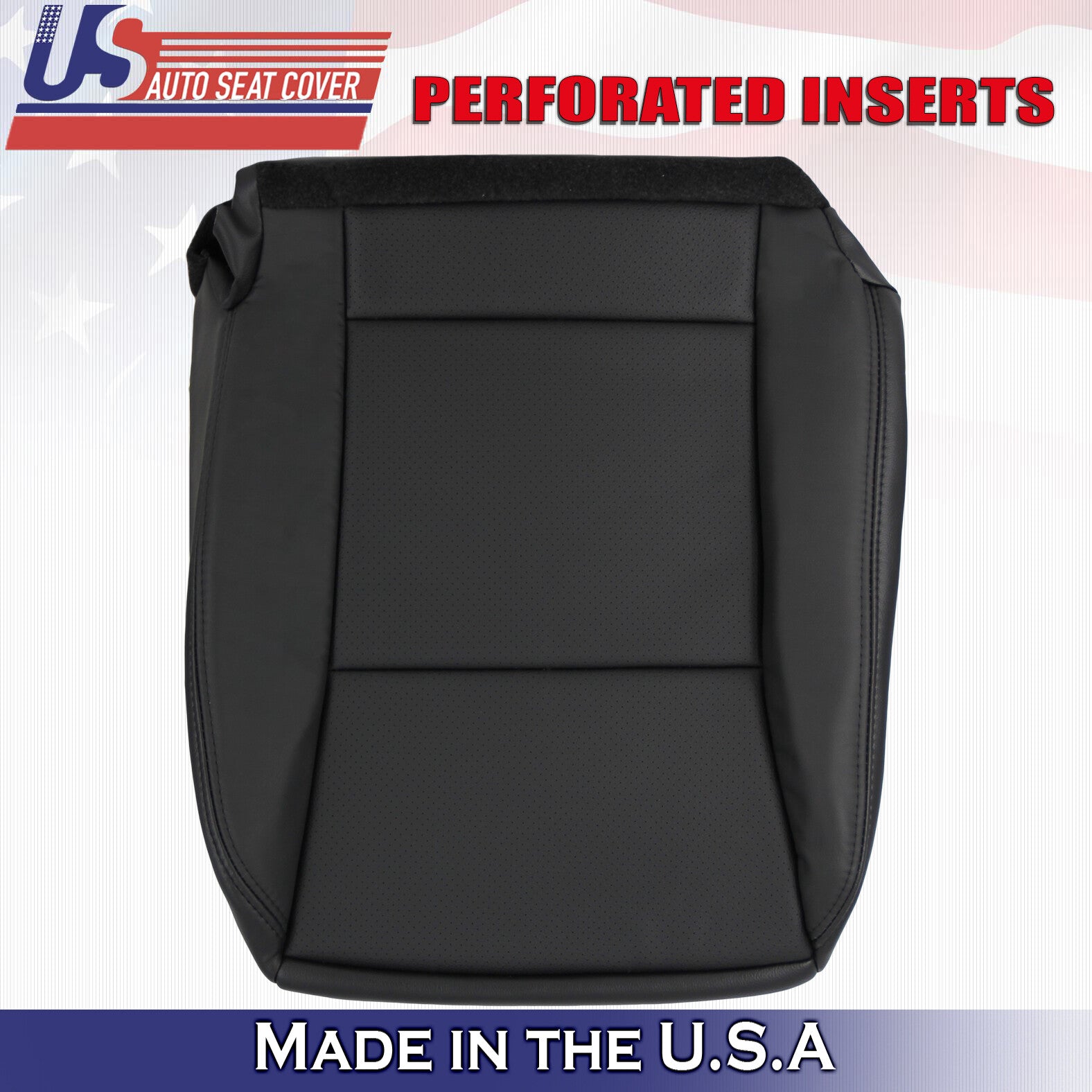 2010 For Ford Explorer Driver & Passenger Bottom Leather Seat Covers Black