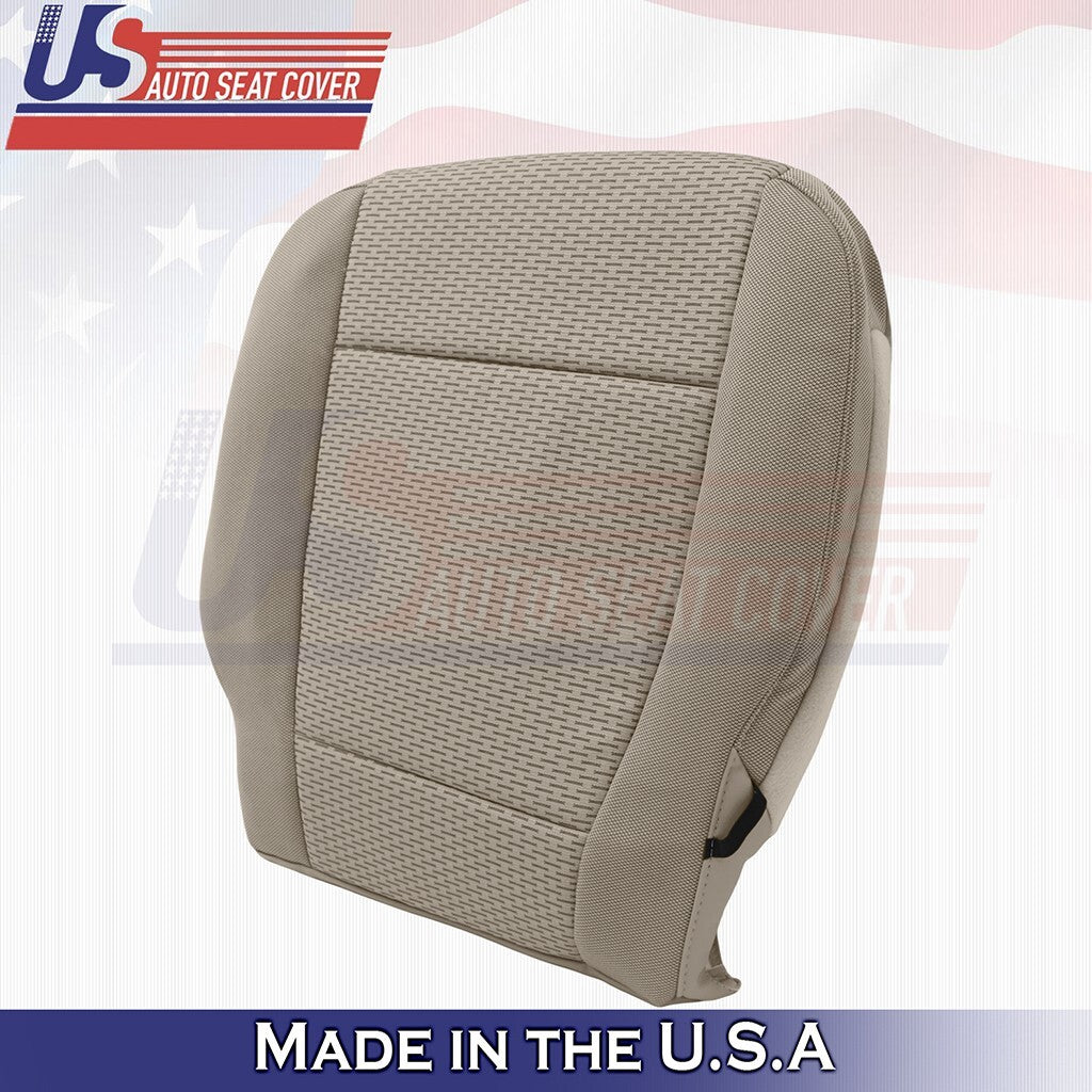 2015 to 2019 Fits Ford F150 Passenger Side Bottom & Top Cloth Seat Cover Tan
