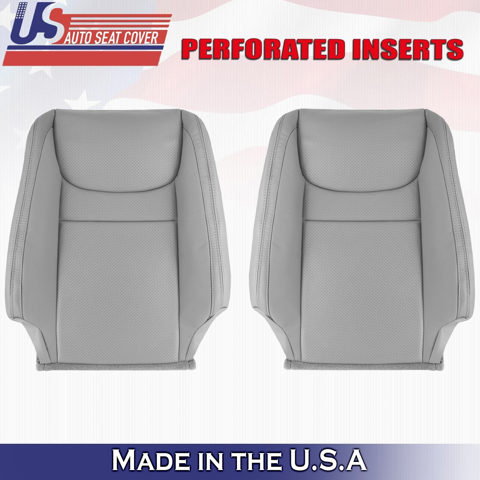 2001 2002 2003 For Toyota Highlander Driver & Passenger Tops Leather Covers Gray