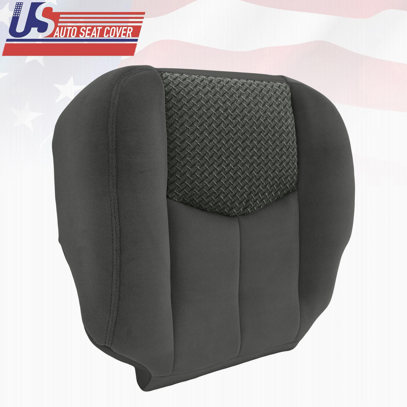 2003 to 2004 Chevy Avalanche 1500 & 2500 Driver Bottom Cloth Seat Cover Drk Gray