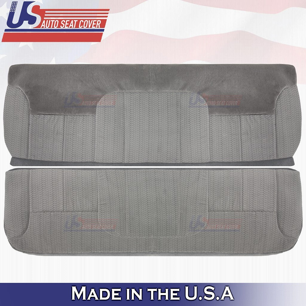 1995 to 2000 For Chevy Silverado C/K 1500 Rear Bench Bottom&Top Cloth Cover Gray