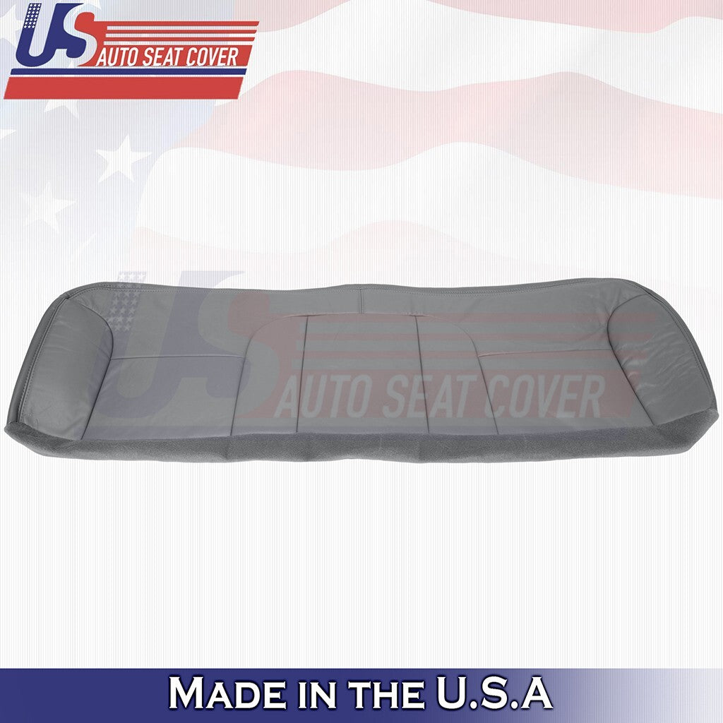 1995 to 1999 Fits Chevy Silverado Rear Bench Bottom Leather Cover Pewter Gray