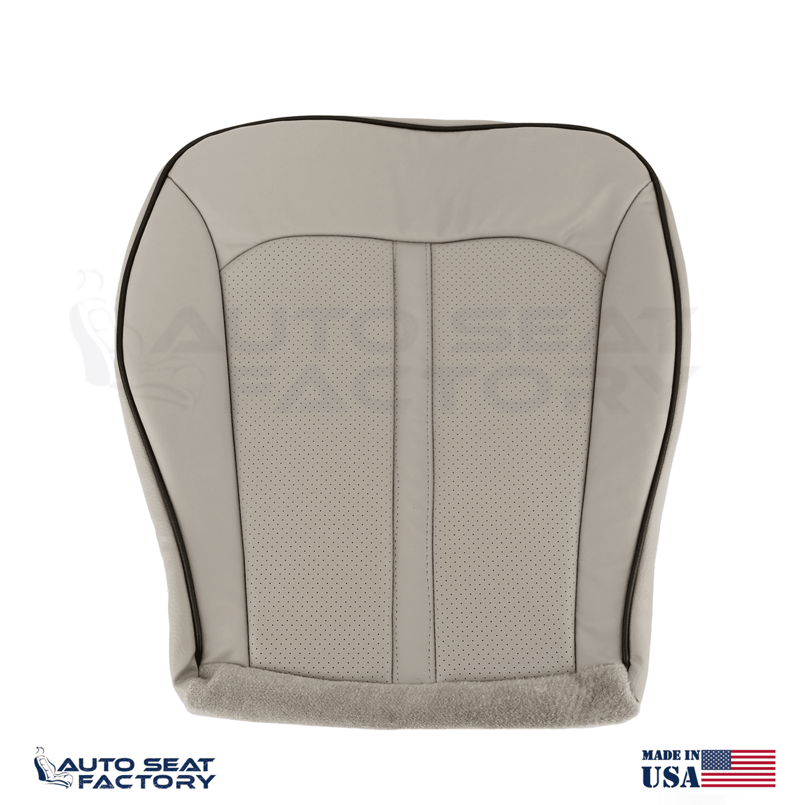 2011 - 2015 Lincoln MKX Perf PASSENGER Bottom Med Light Stone Leather Seat Cover