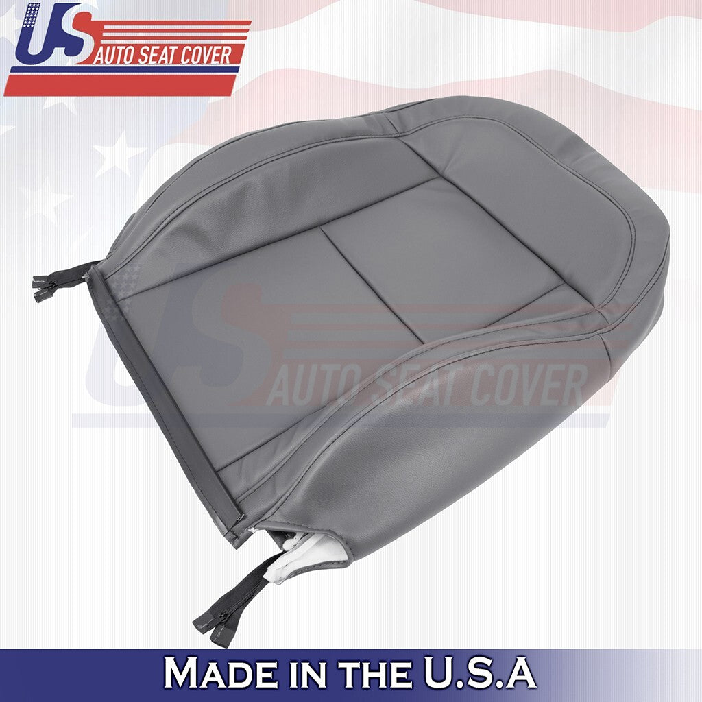2014 to 2024 For Dodge Ram ProMaster Driver Top & Bottom Vinyl Seat Cover Gray