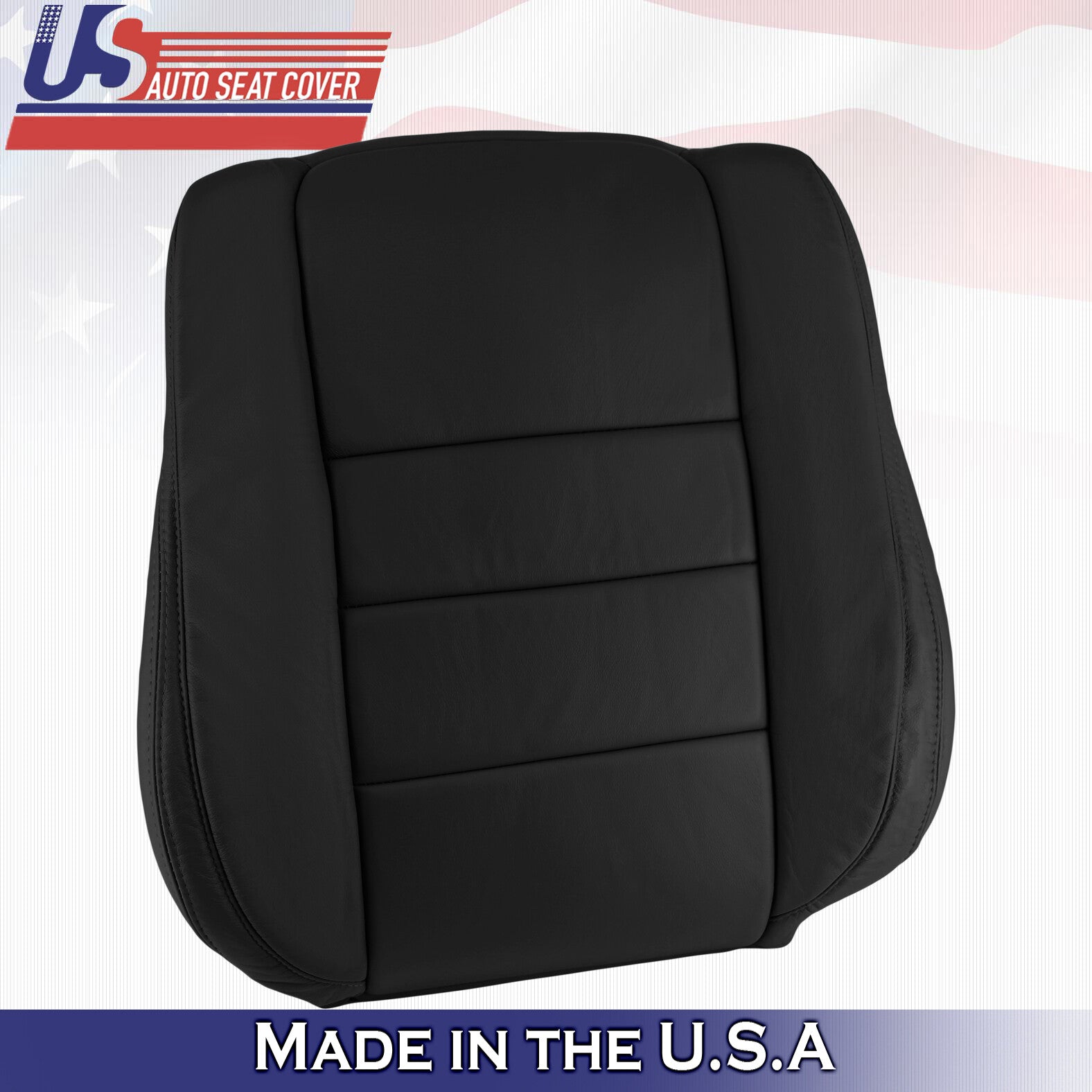 2011 2012 For Honda Accord Sedan Passenger Side Top Leather Seat Cover BLK