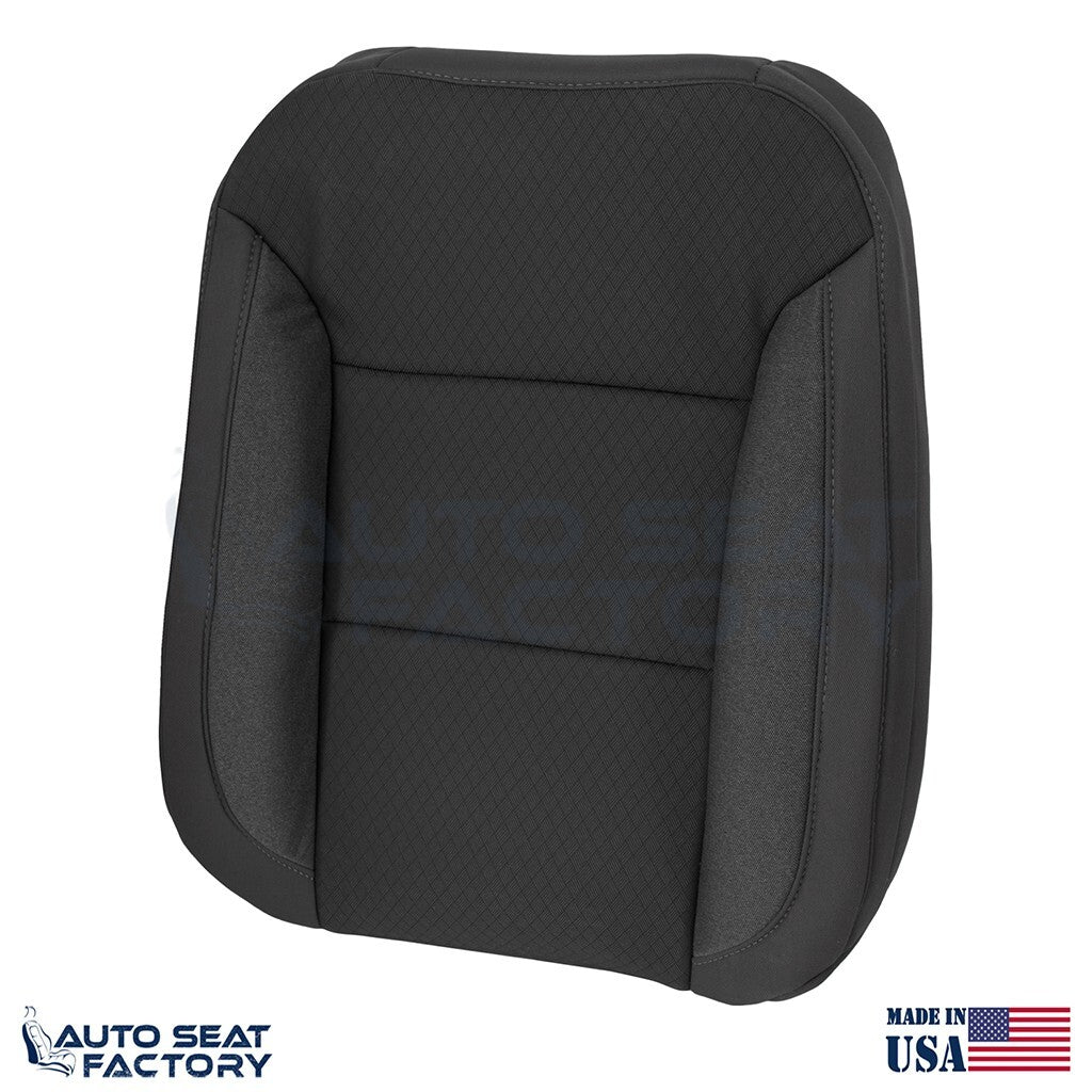 Replacement 2019 - 2023 Chevy Silverado PASSENGER Top Black Cloth Seat Cover