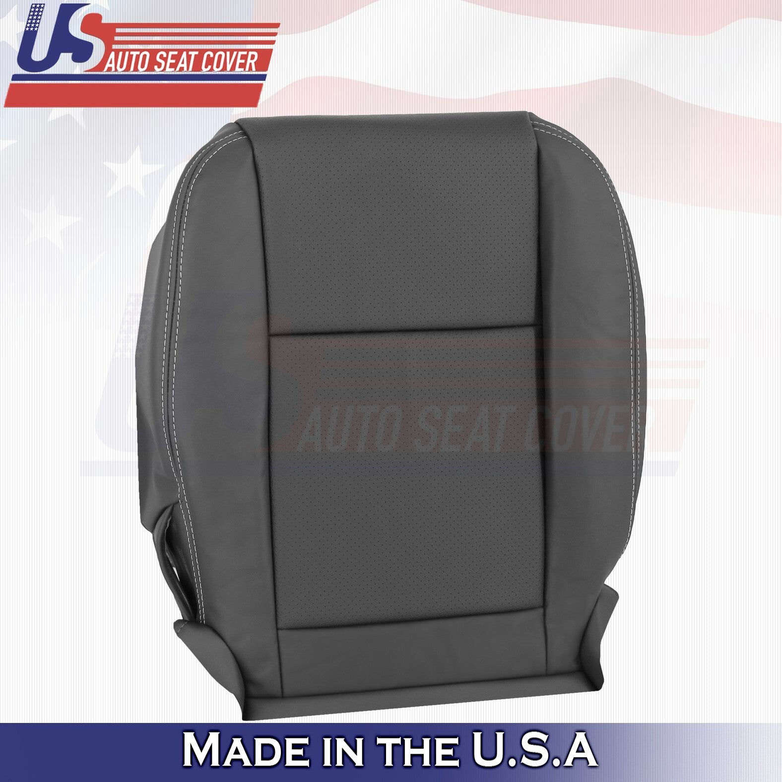 2014 2015 For Dodge Charger Front Passenger Side Bottom Leather Seat Cover Black