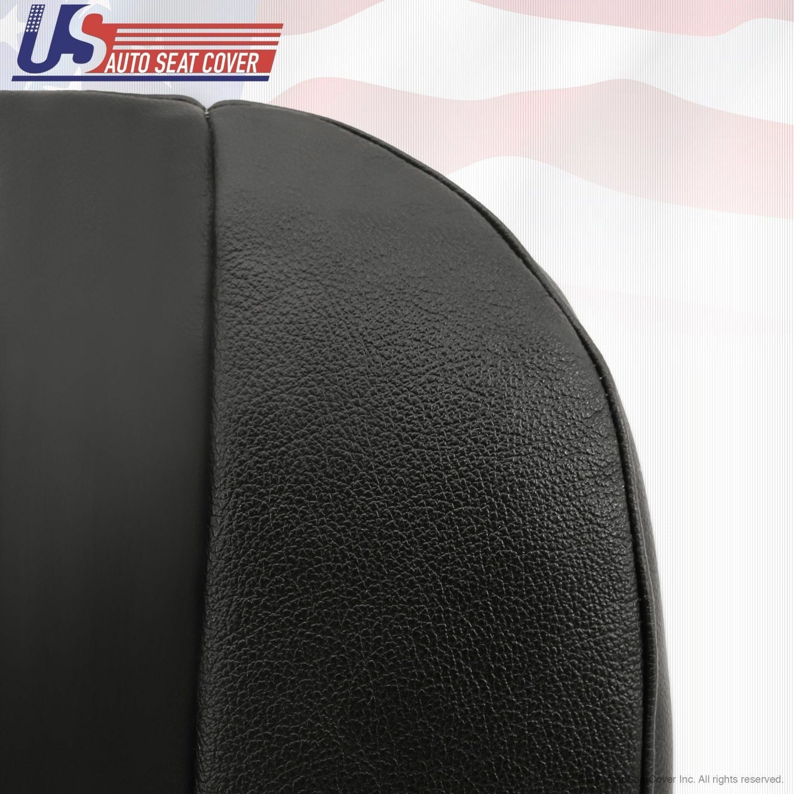 08'-09'-10' Ford F250 Driver Bottom Leather Seat Cover and Foam Seat Cushion-Blk