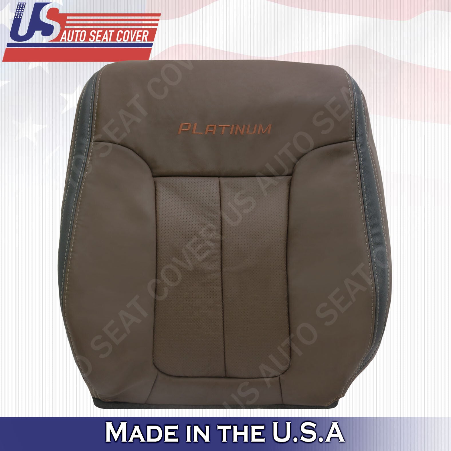 Fits For Ford F-150 2011 2012 Platinum Edition Passenger Top Leather Cover Brown