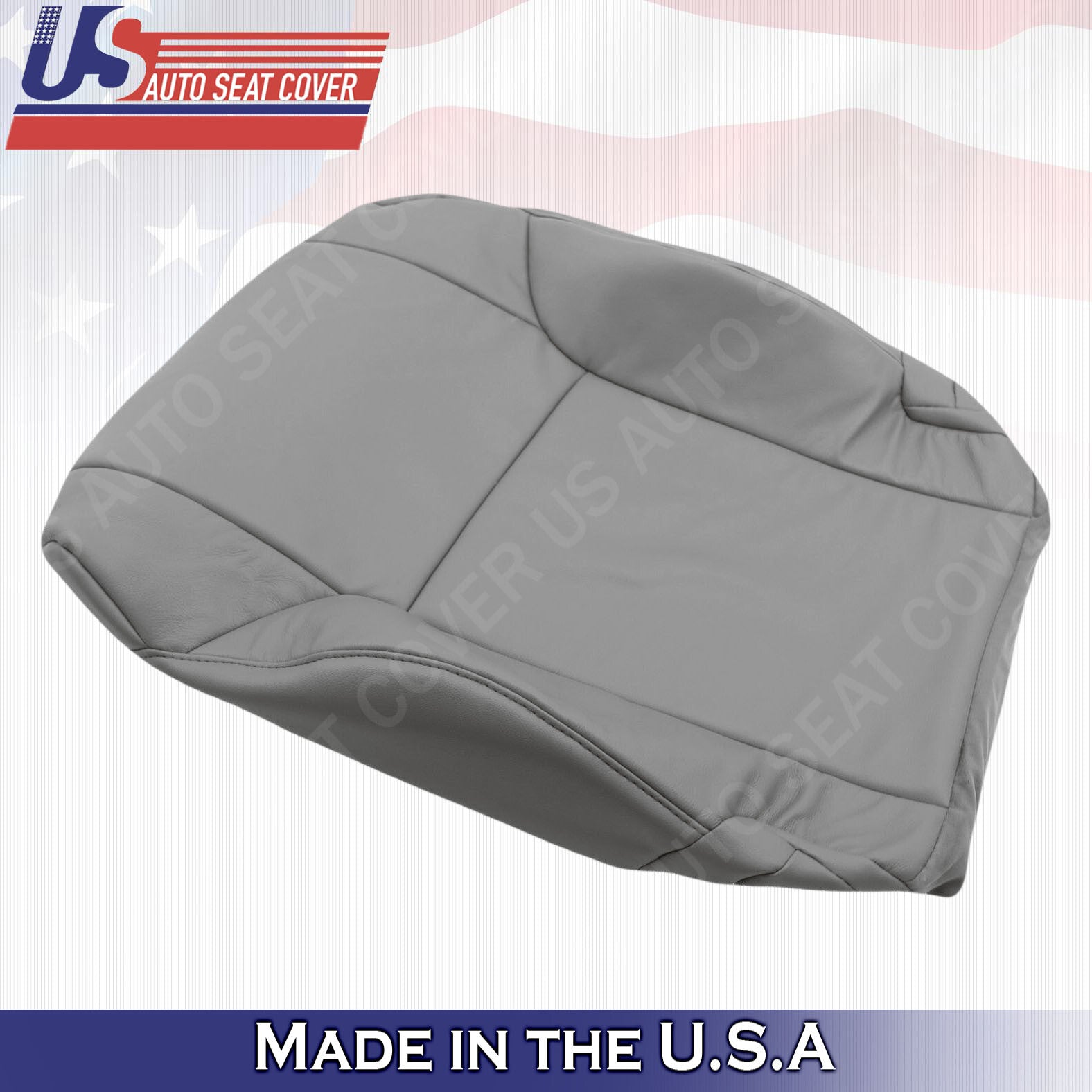 Fit 2003 to 2009 Toyota 4Runner Passenger Top Leather Seat Cover Med Stone Gray