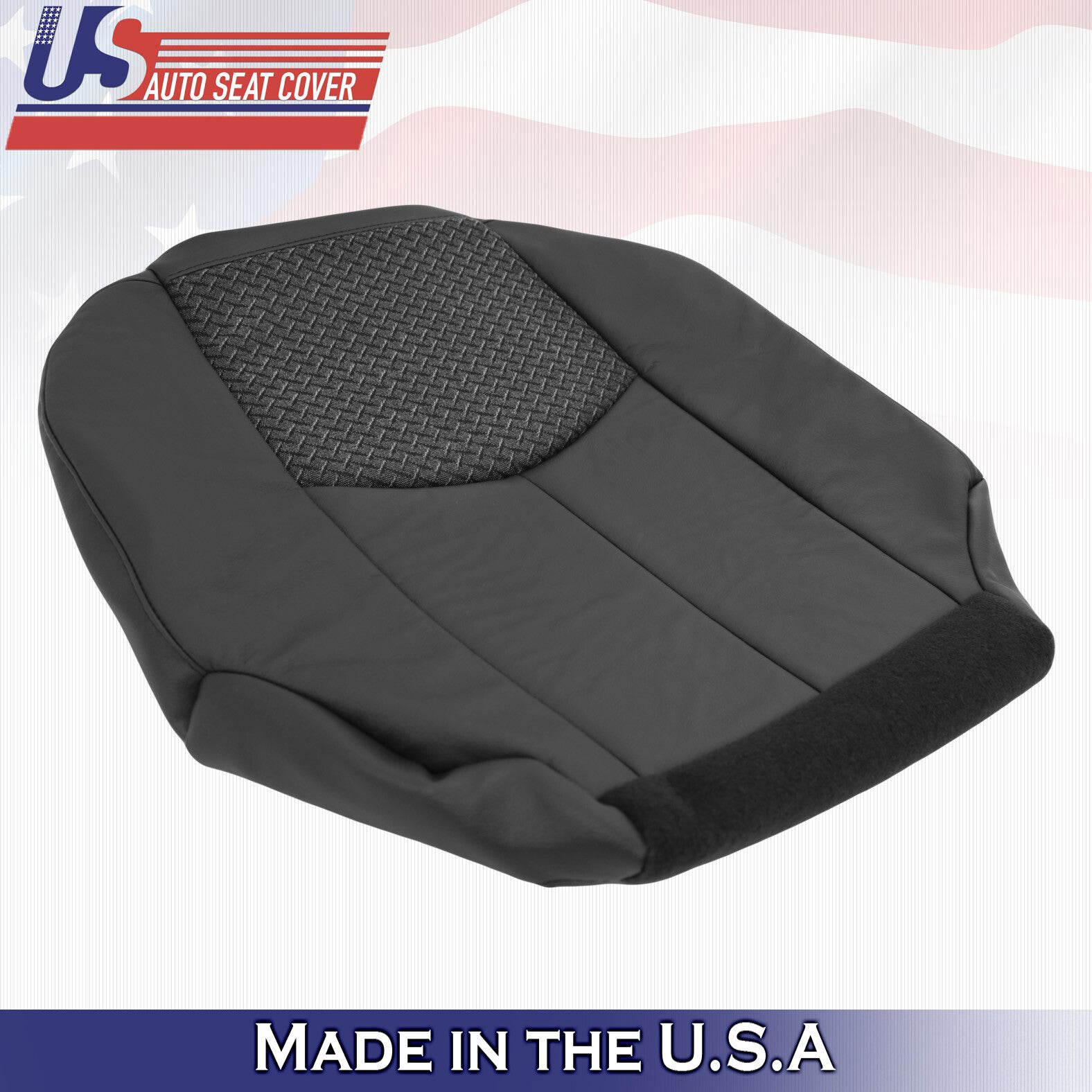 2003 2004 LOWER FRONT BOTTOM Leather-Cloth Seat Cover Dark Gray Chevy Avalanche