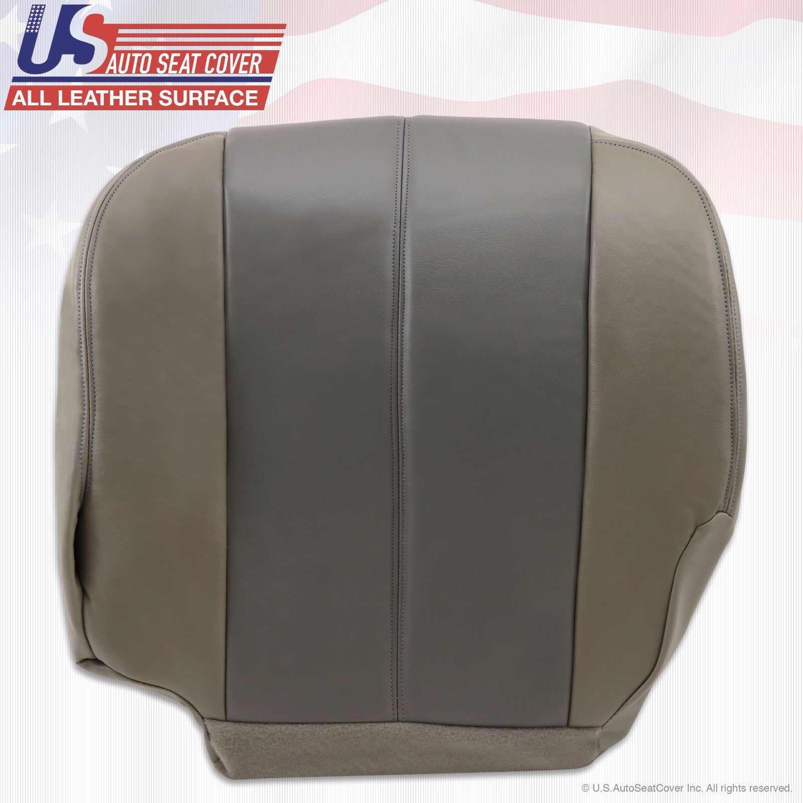 2001 2002 Fits GMC Yukon Denali Driver Bottom Leather Seat Cover 2-Tone GRAY