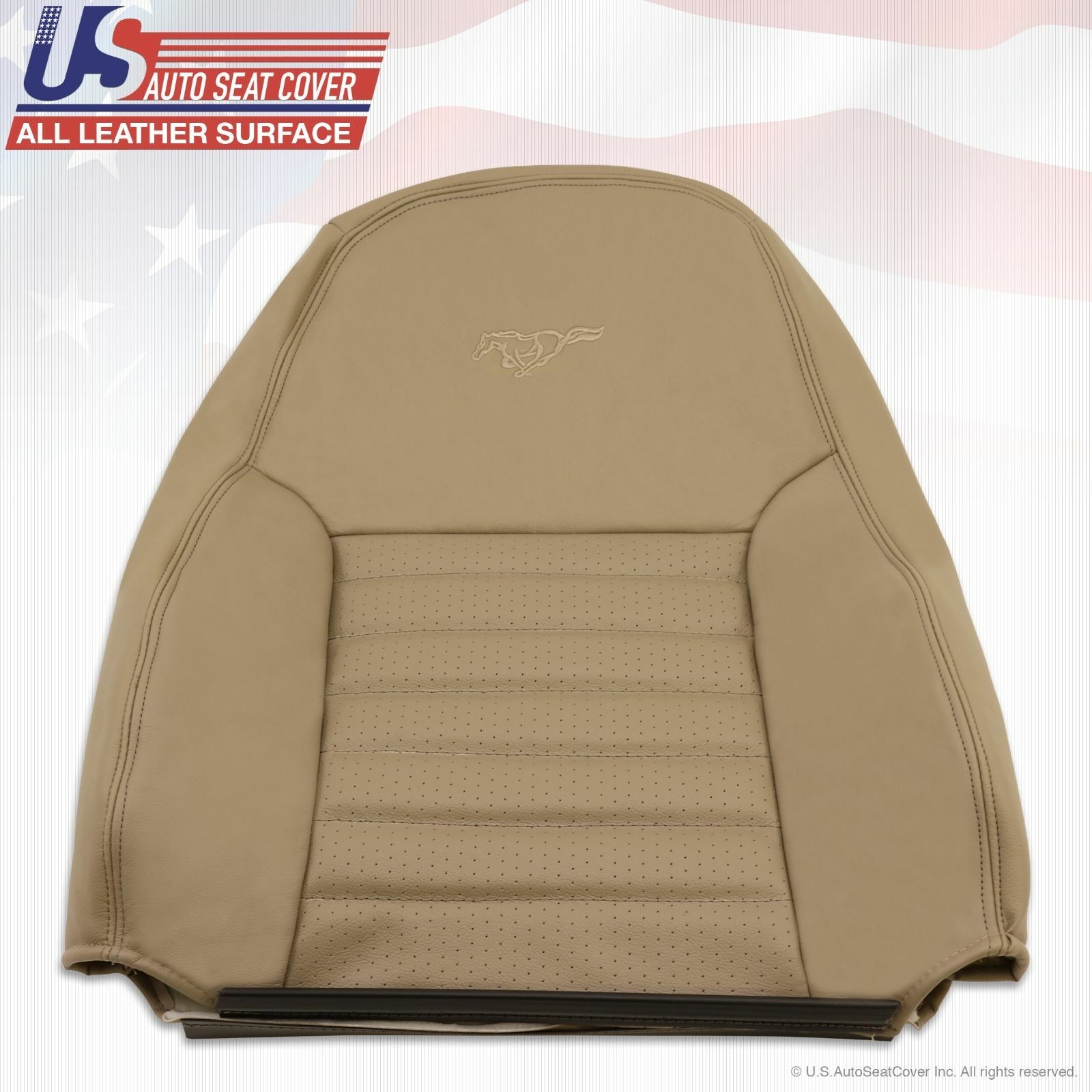 1999 2000 2001 2002 2003 2004 Ford Mustang GT Driver Top Back leather Cover TAN