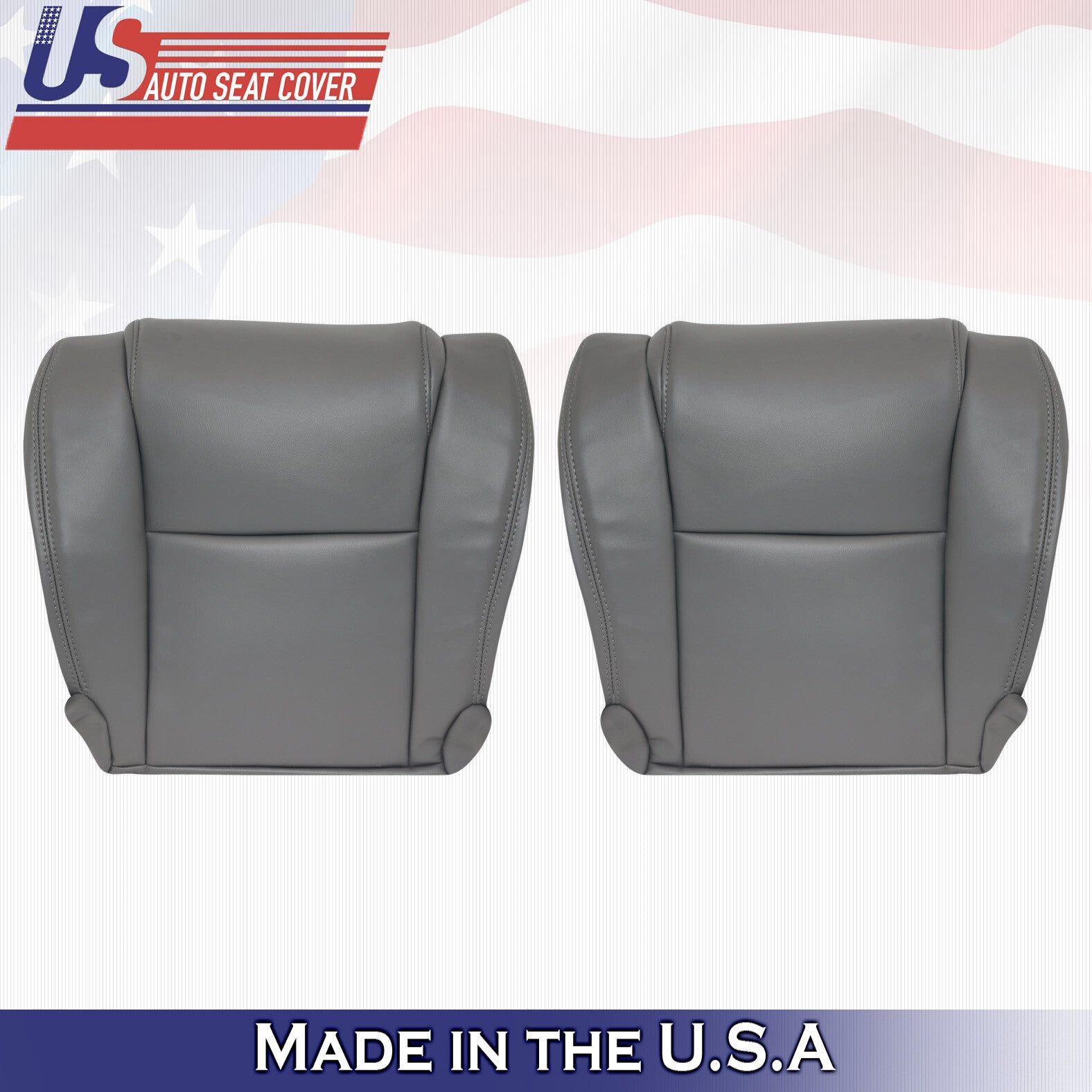 For 2007 to 20013 Toyota Tundra WORK TRUCK Bottoms Vinyl Seat Cover GRAY