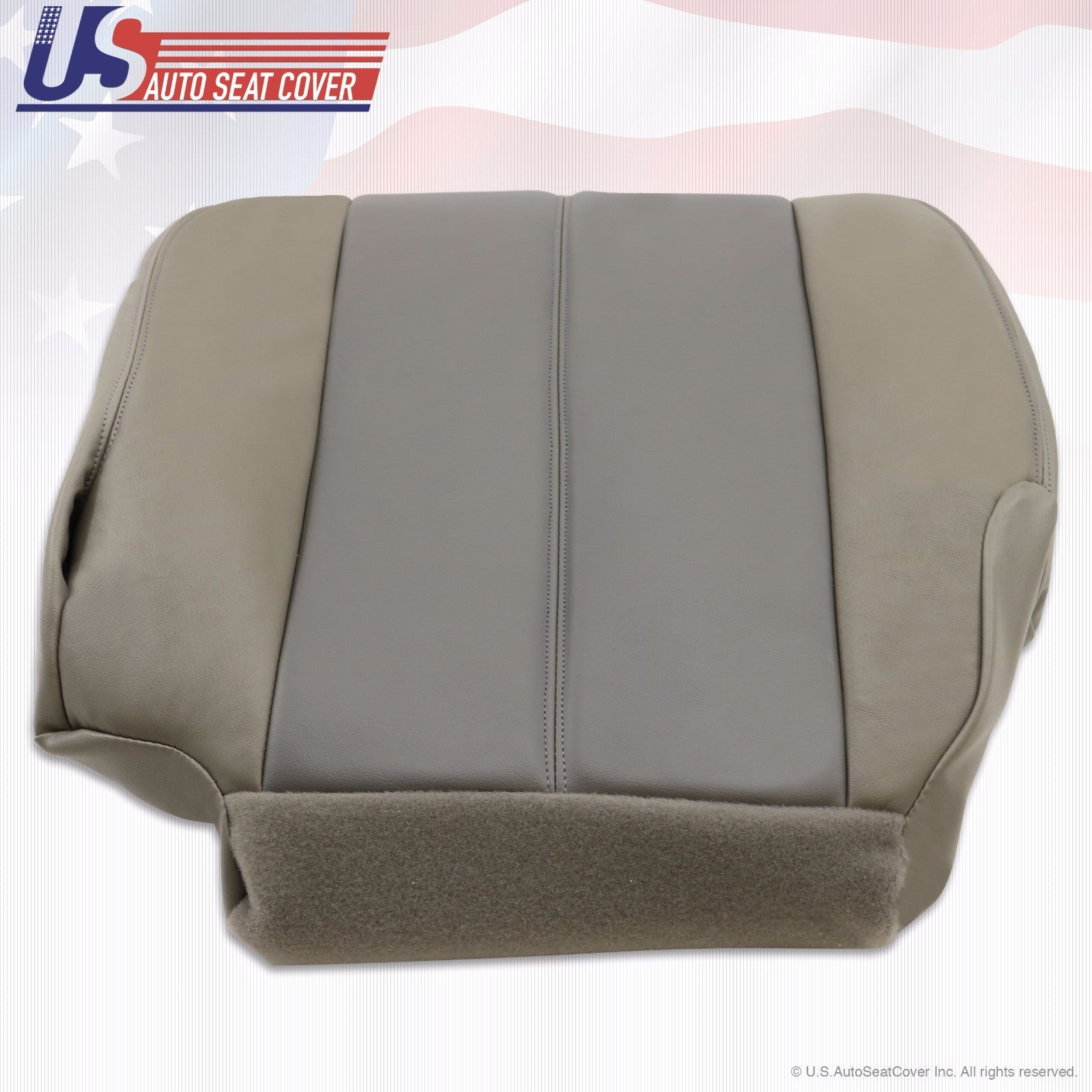 2001 2002 Fits GMC Yukon Denali Driver Bottom Leather Seat Cover 2-Tone GRAY
