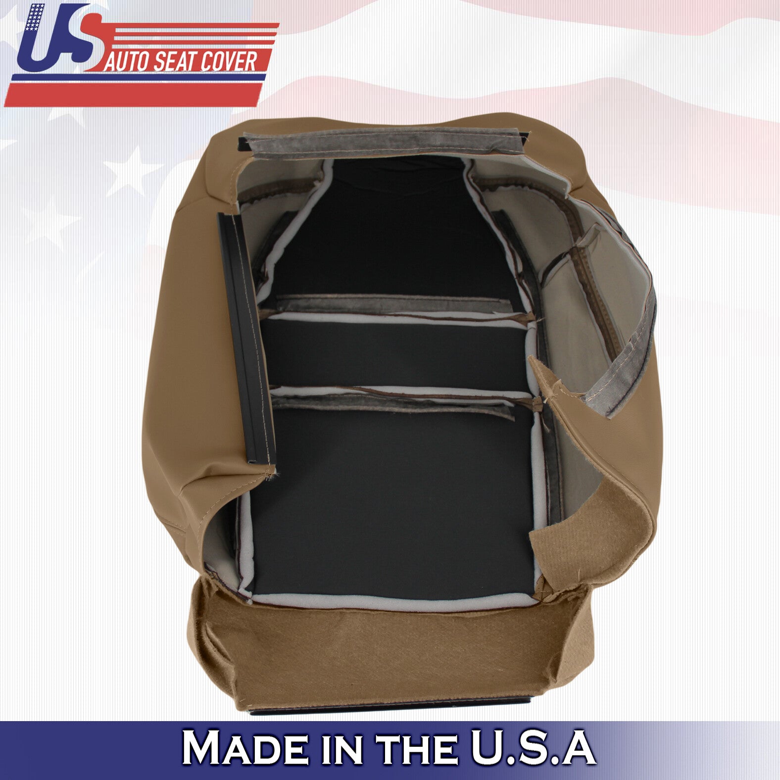 2001 to 2006 For Acura MDX Passenger Side Top Synthetic Leather Seat Cover Tan