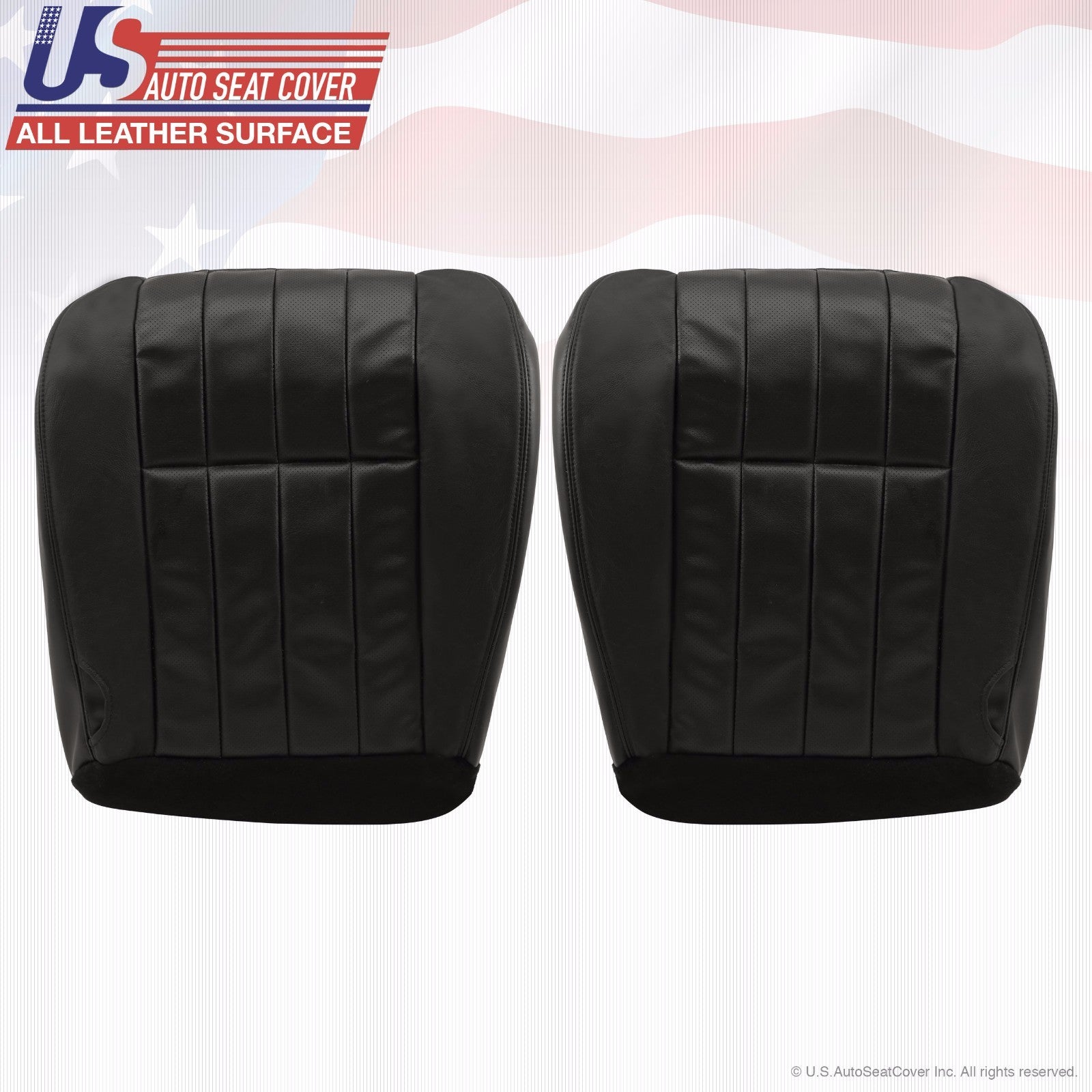 2005 2006 2007 Fits Ford F250 Driver & Passenger Bottoms Leather Cover Black