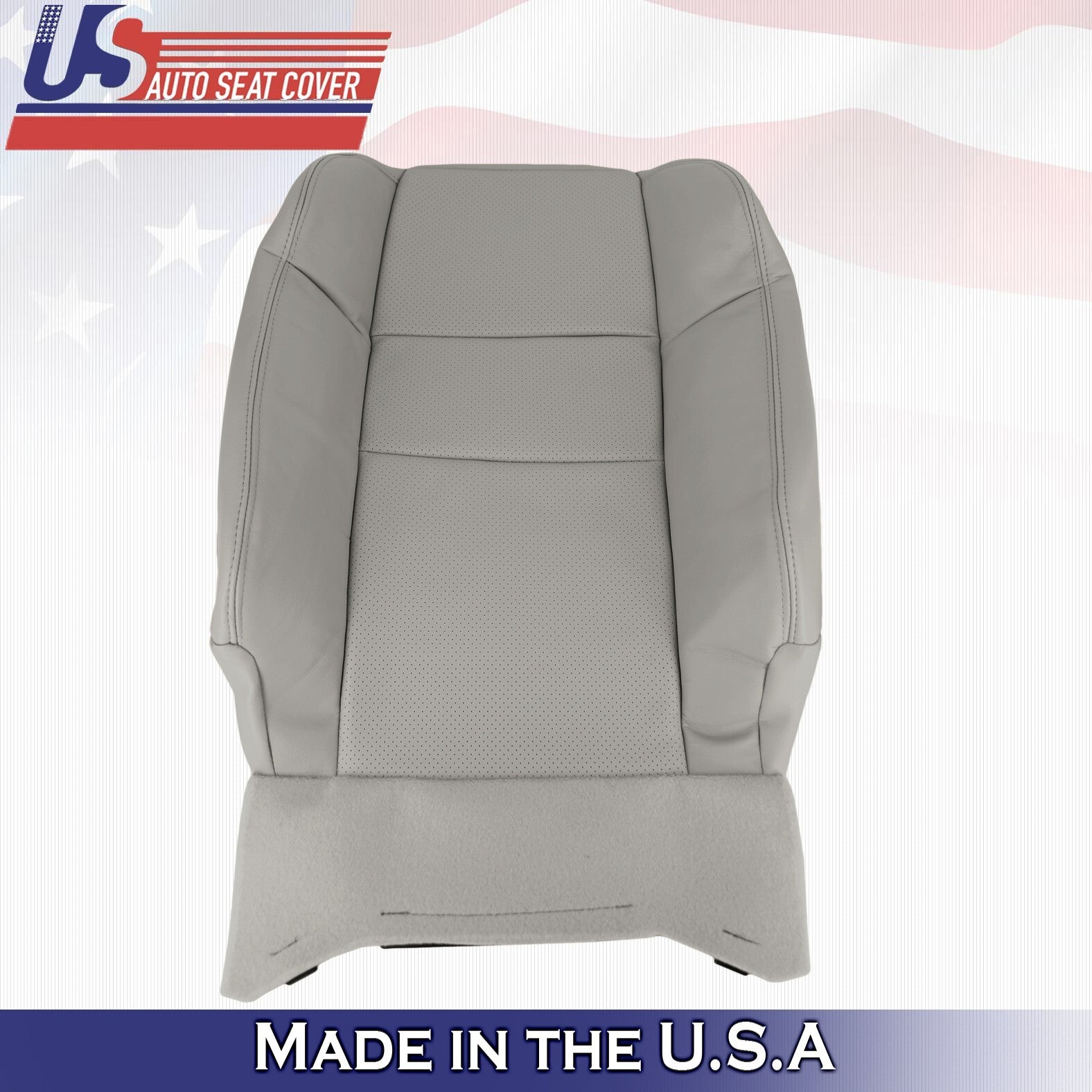 2011 2012 For Acura RDX Driver Top Perforated Synthetic Leather Seat Cover Gray