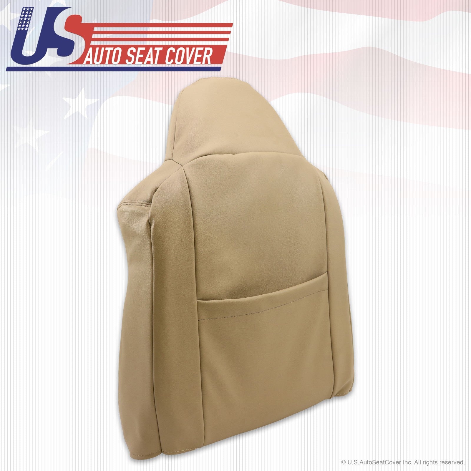 2002 2003 2004 Ford Excursion Limited Driver Lean Back Leather Seat Cover Tan