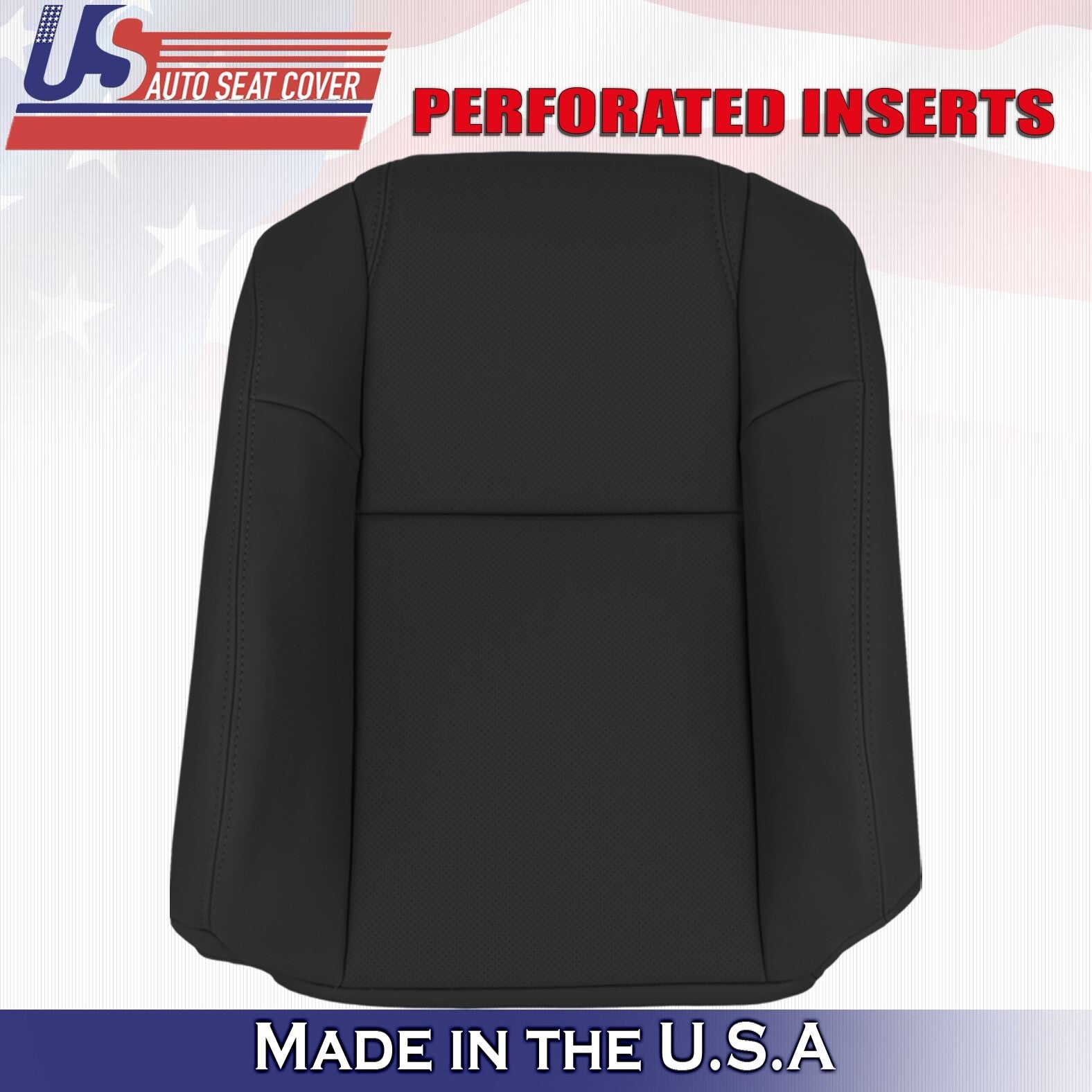 2003 to 2005 Fits Honda Pilot Driver&Passenger Top Synthetic Leather Cover Black