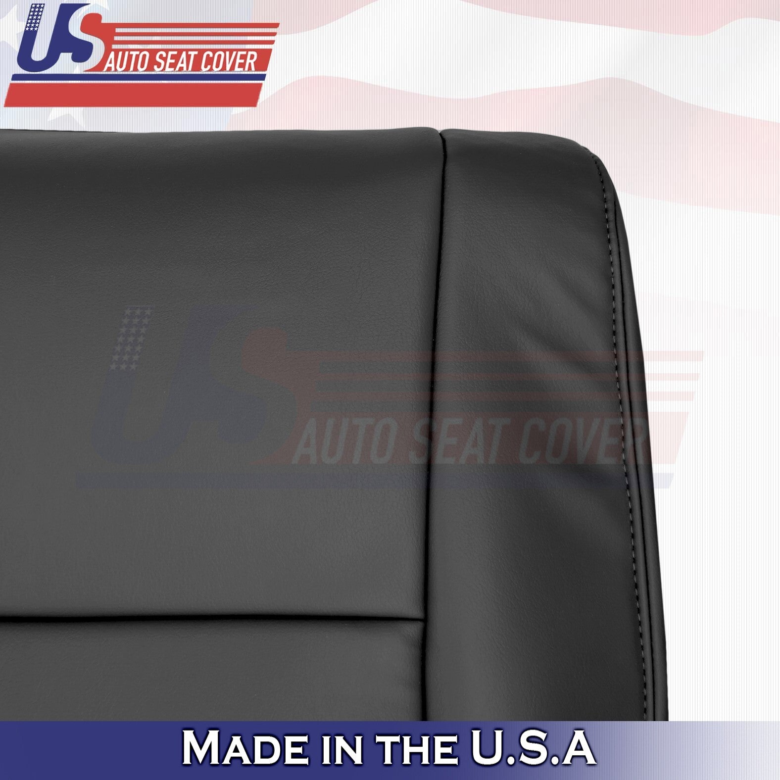 2007-2010 Fits Toyota Tundra Rear Driver Bottom & Top Leather Seat Cover Black