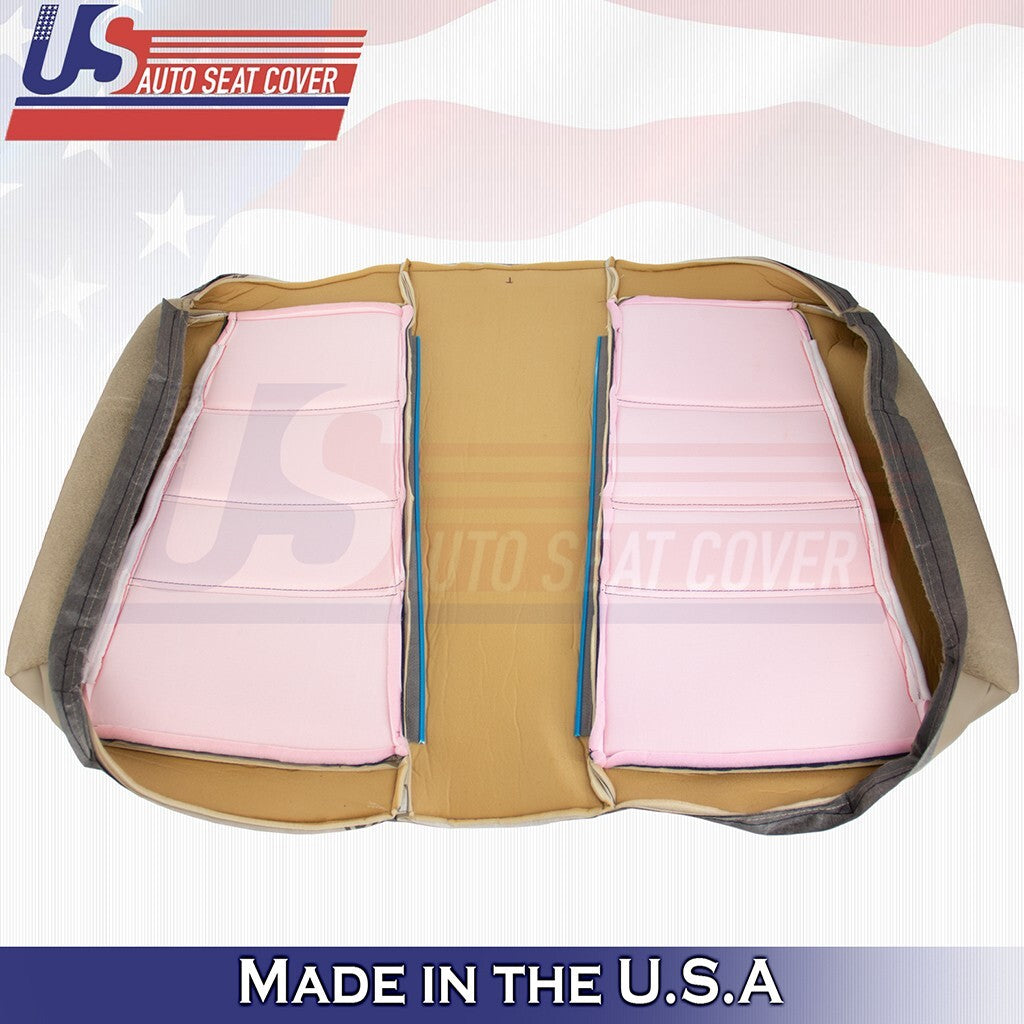 1999 to 2004 Fits Ford Mustang V6 Rear Bench Top & Bottom Leather Cover Tan