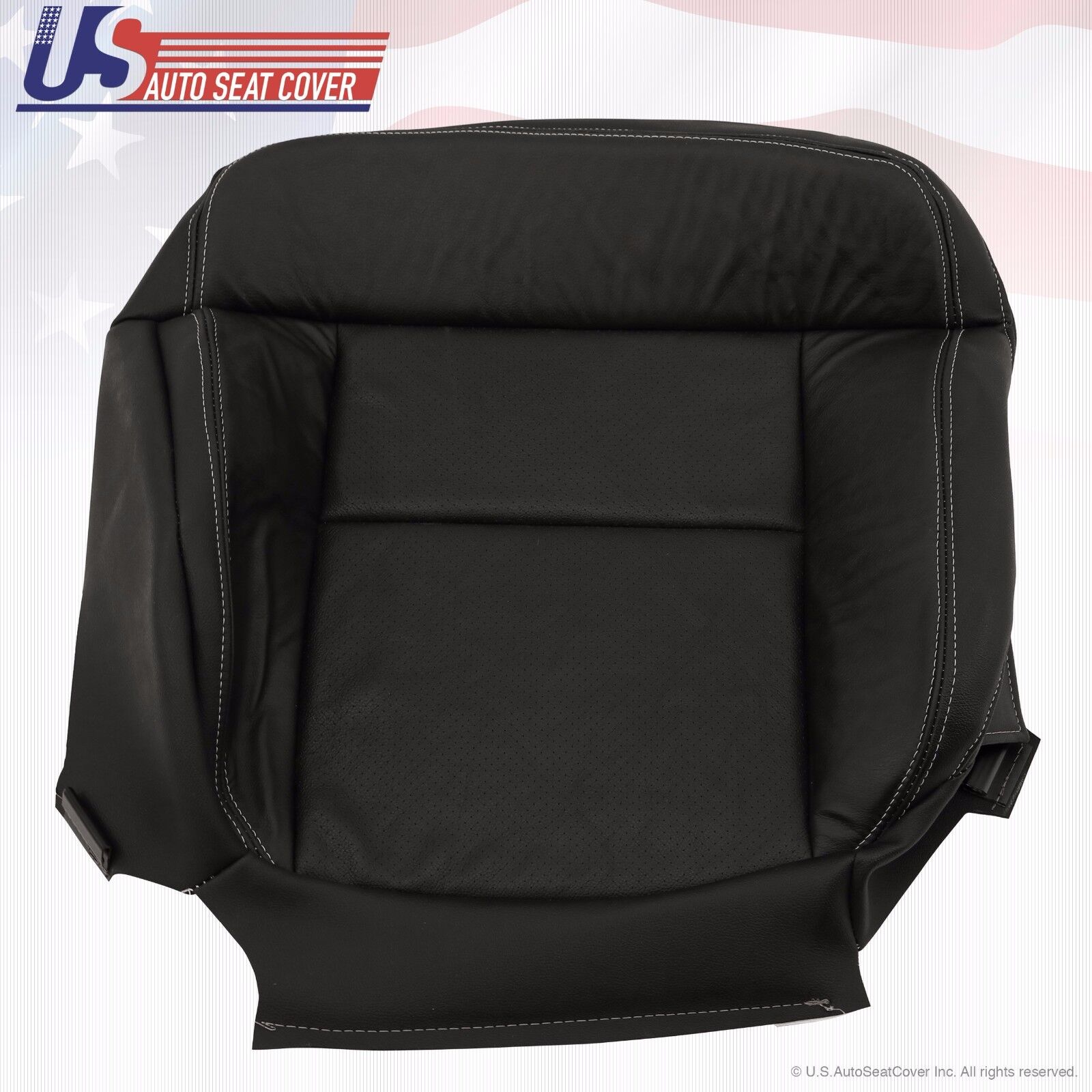 2004 to 08 Ford F-150 FX4 XLT Driver Bottom Leather Seat Cover Black perforated
