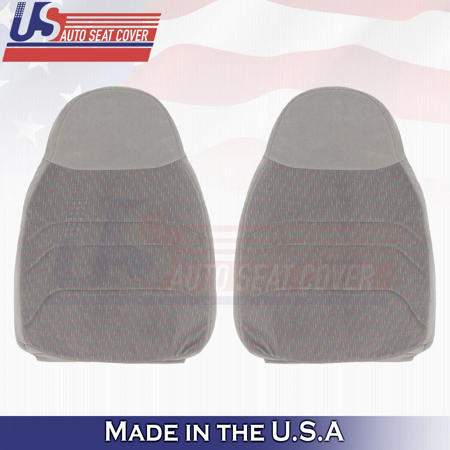 1994 1995 For Ford F150 F250 F350 XLT Driver & Passenger Top Cloth Covers Gray