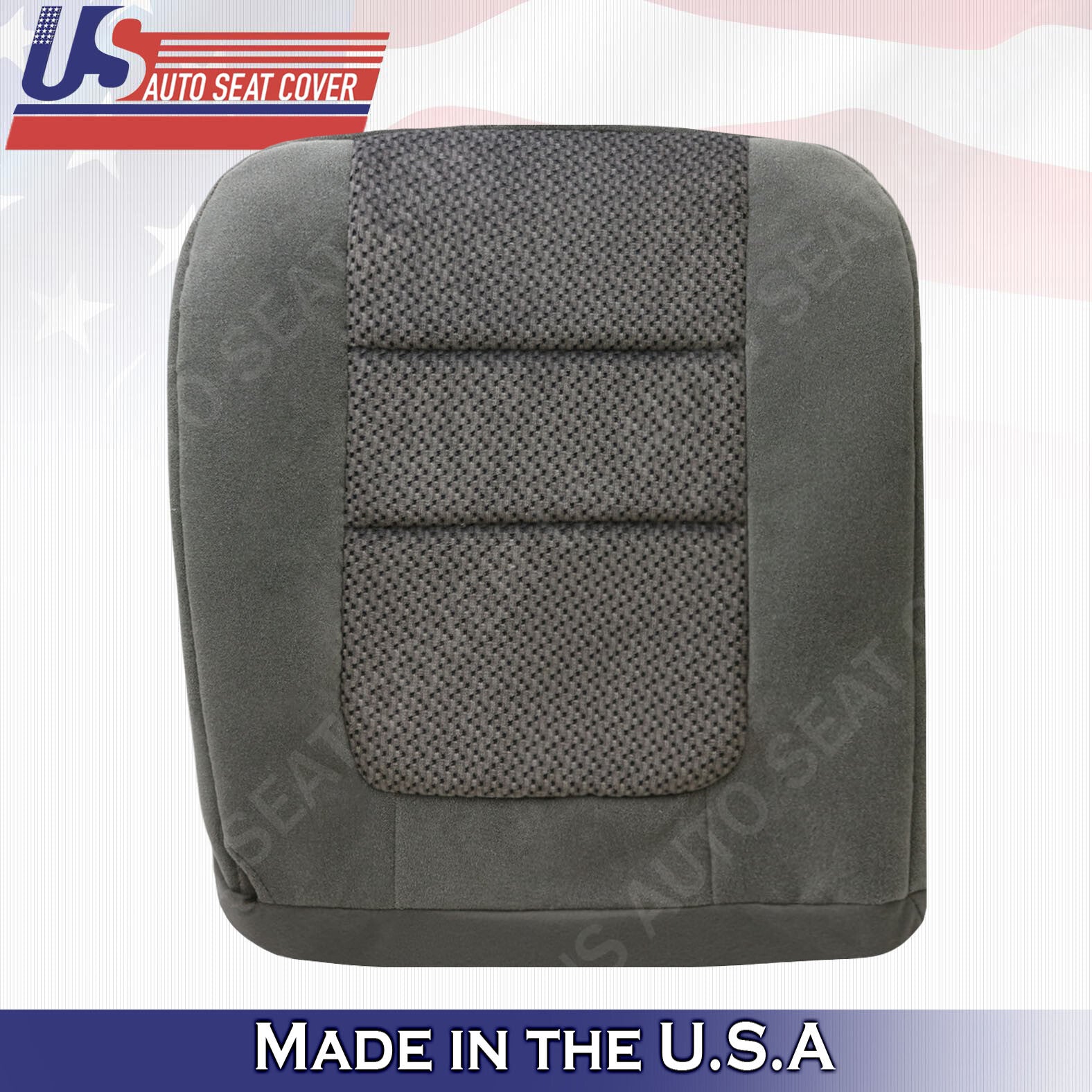 2001 Ford F-250 F-350 F-450 XLT Front Passenger Bottom Cloth Seat Cover Gray