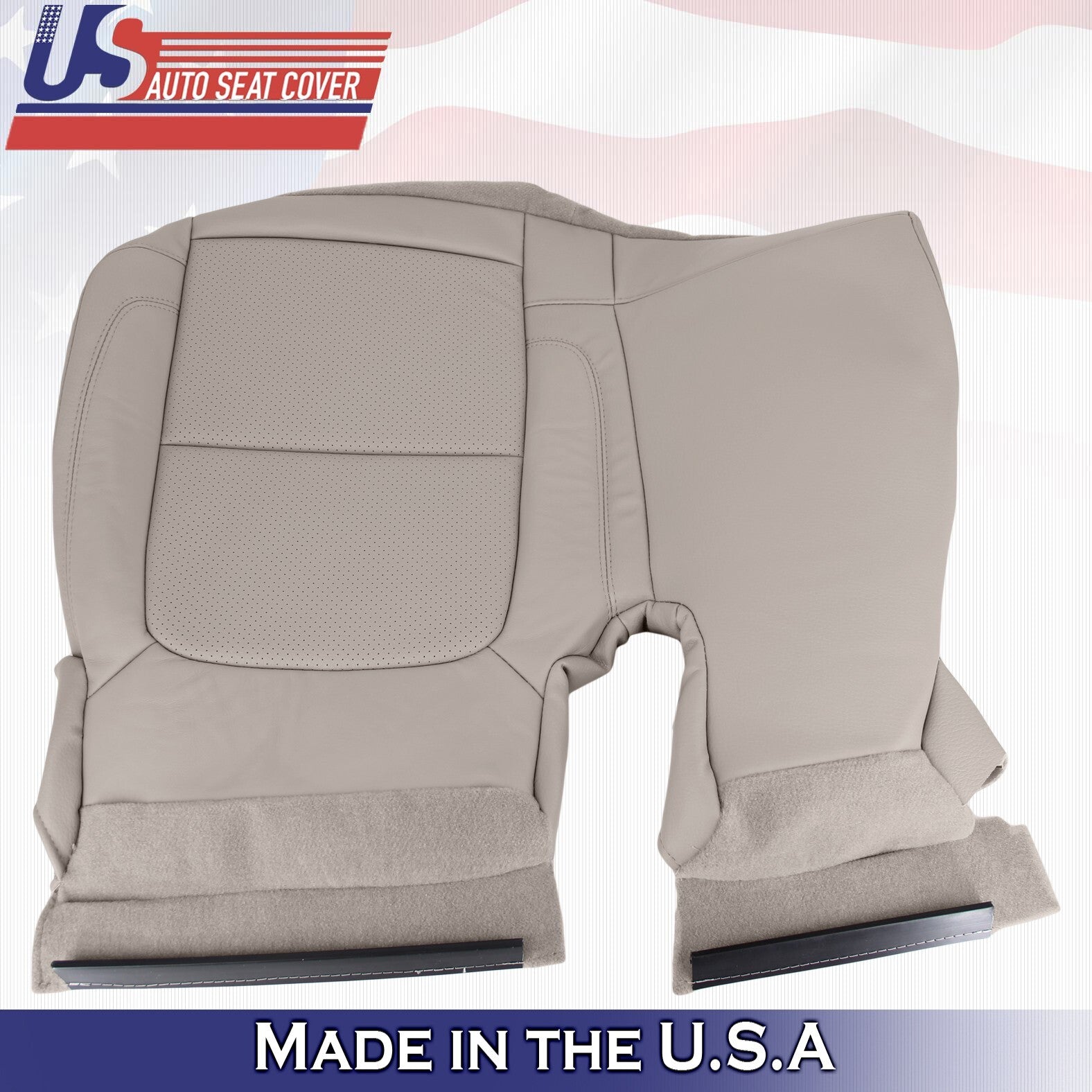 2011 2012 2013 For Ford Explorer 2nd Row Driver Bottom Perf Leather Cover Gray
