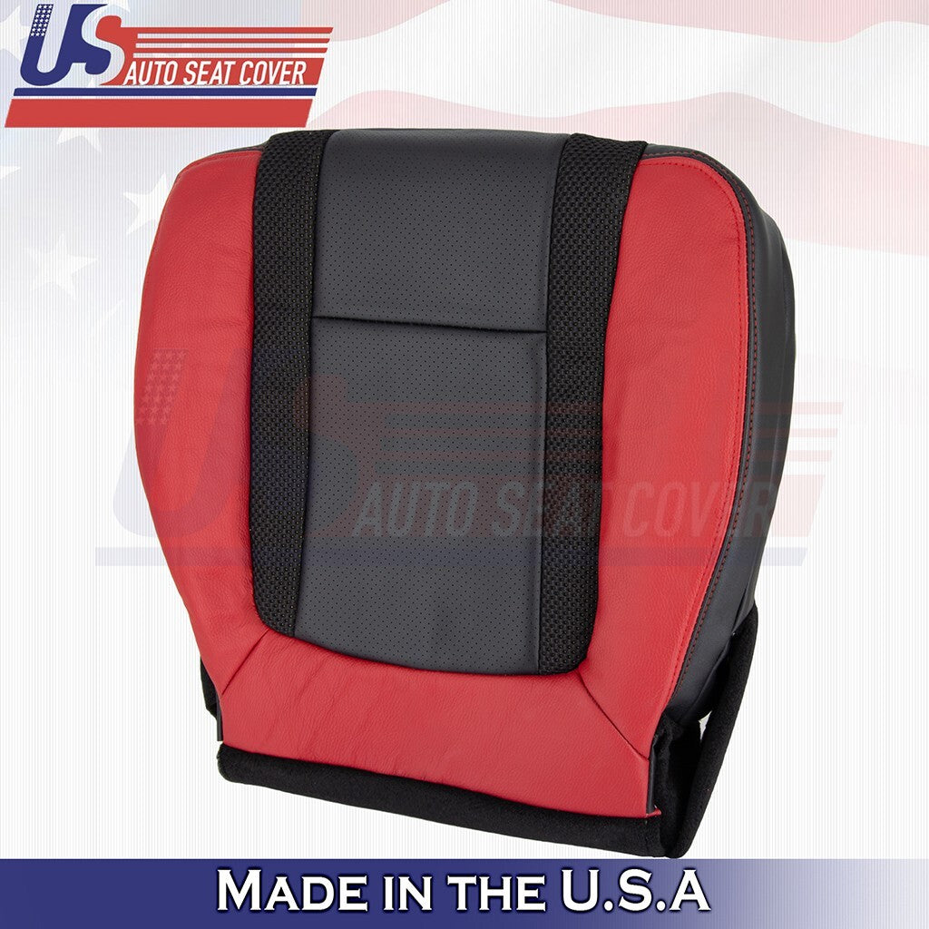 Driver Top & Bottom Seat Cover Black/Red Fits 2014 Ford F150 Raptor