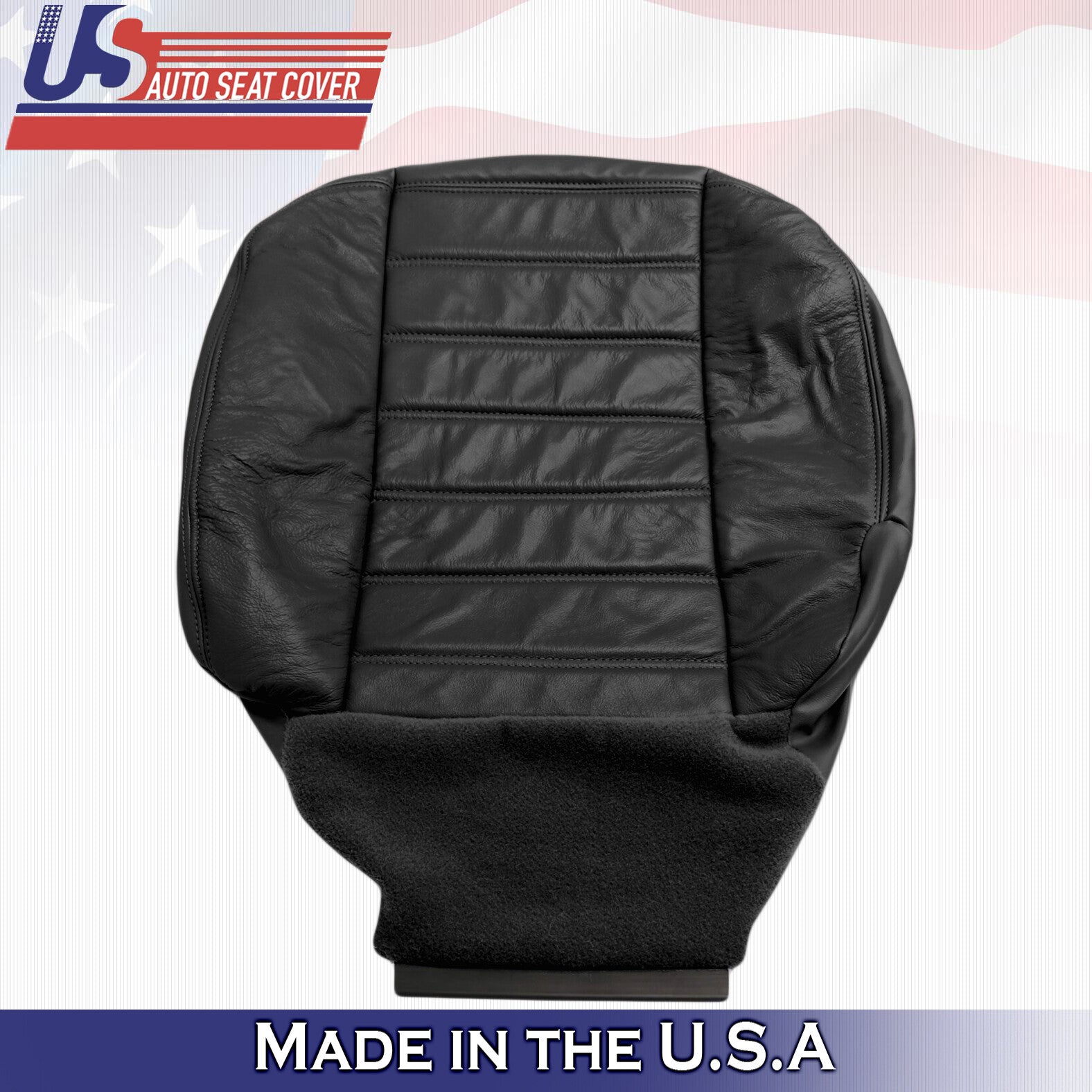 2003 2004 2005 For Hummer H2 Passenger Side Bottom Leather Seat Cover in Black
