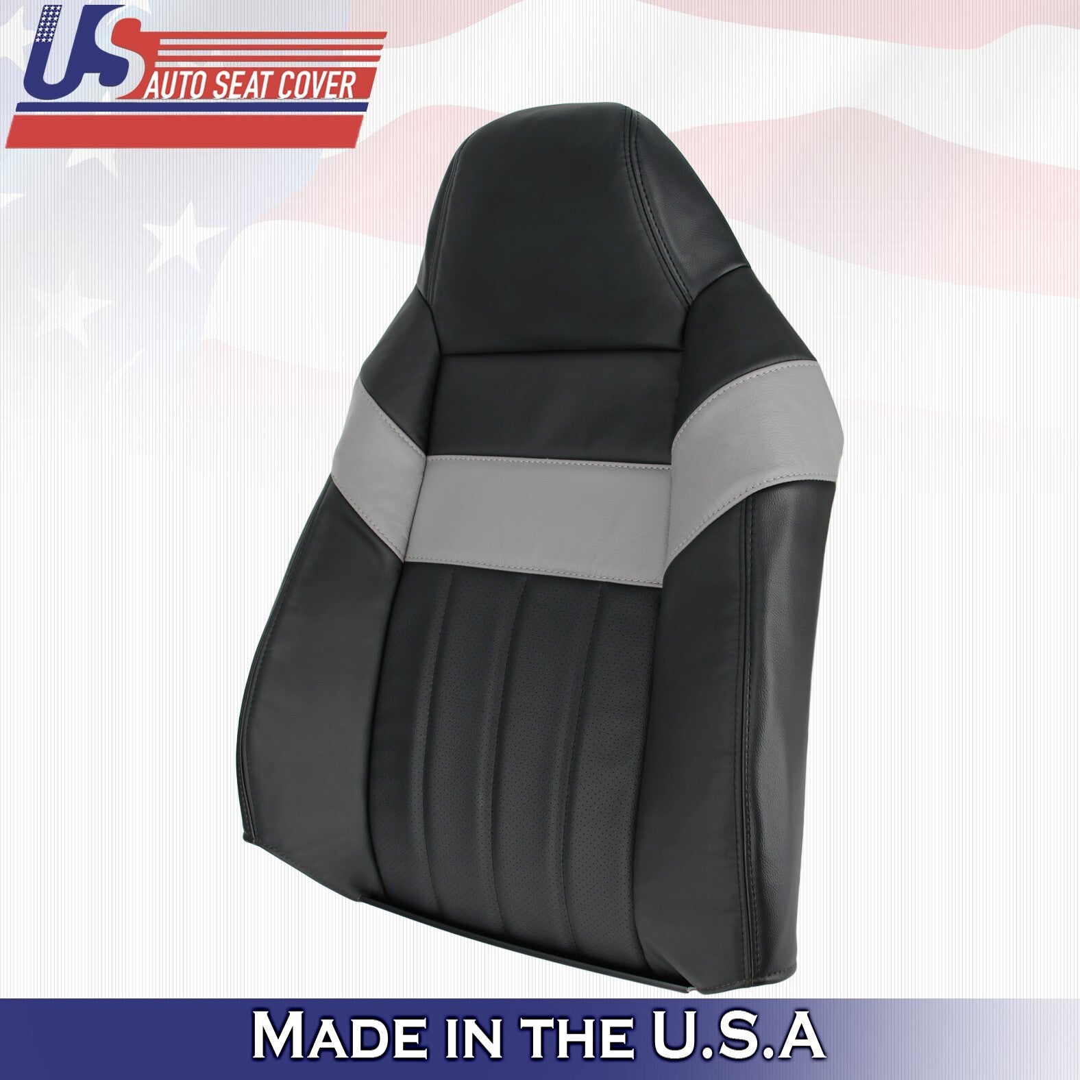 2005 For Ford F250 F350 Harley Davidson Driver Top & Bottom Leather Covers Black