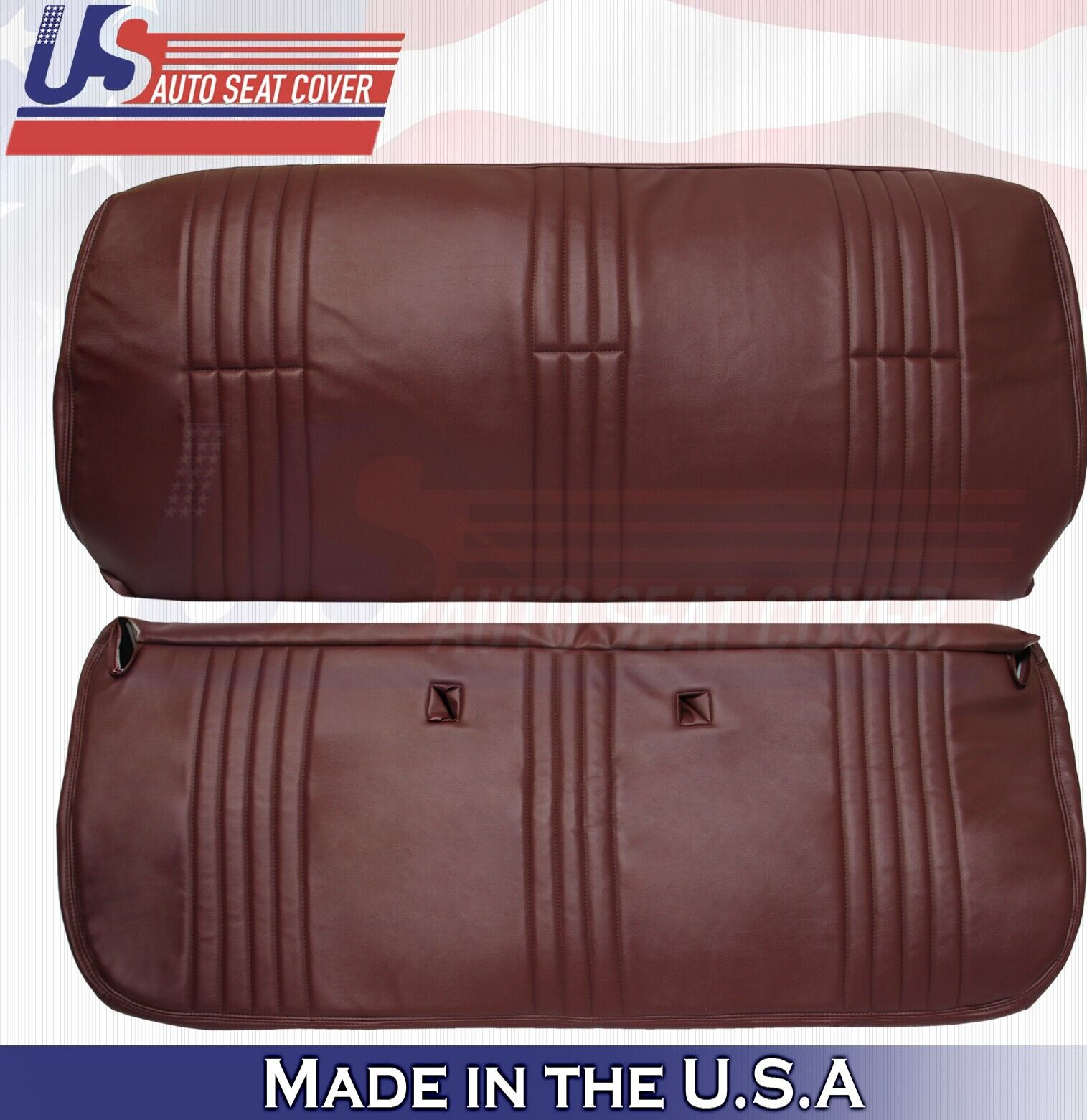 2000 For GMC Sierra C/K 1500 2500 3500 Top & Bottom Bench Vinyl Seat Covers Red