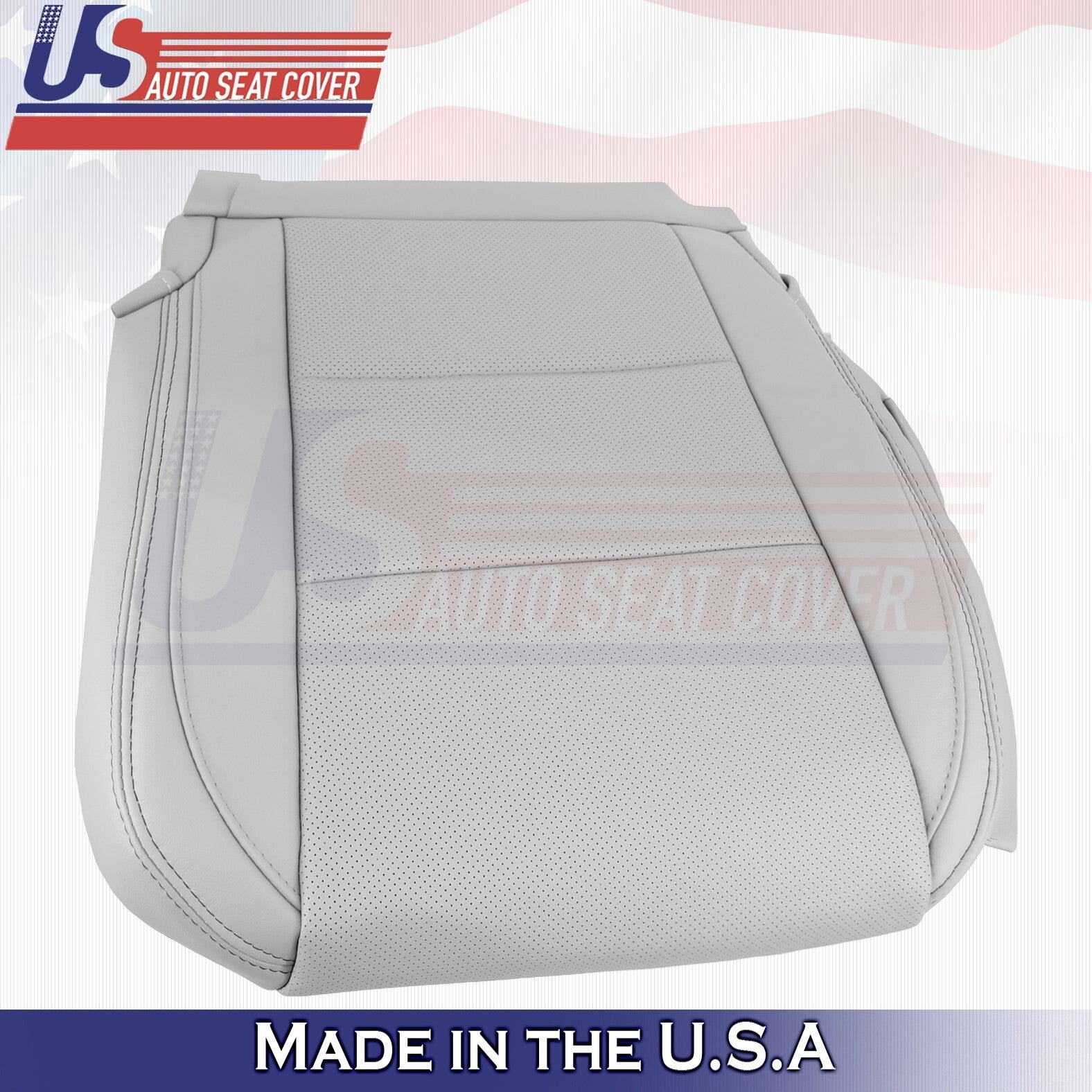 2013 to 2017 Fits Lexus GS350 Passenger Bottom Leather Seat Cover Light Gray