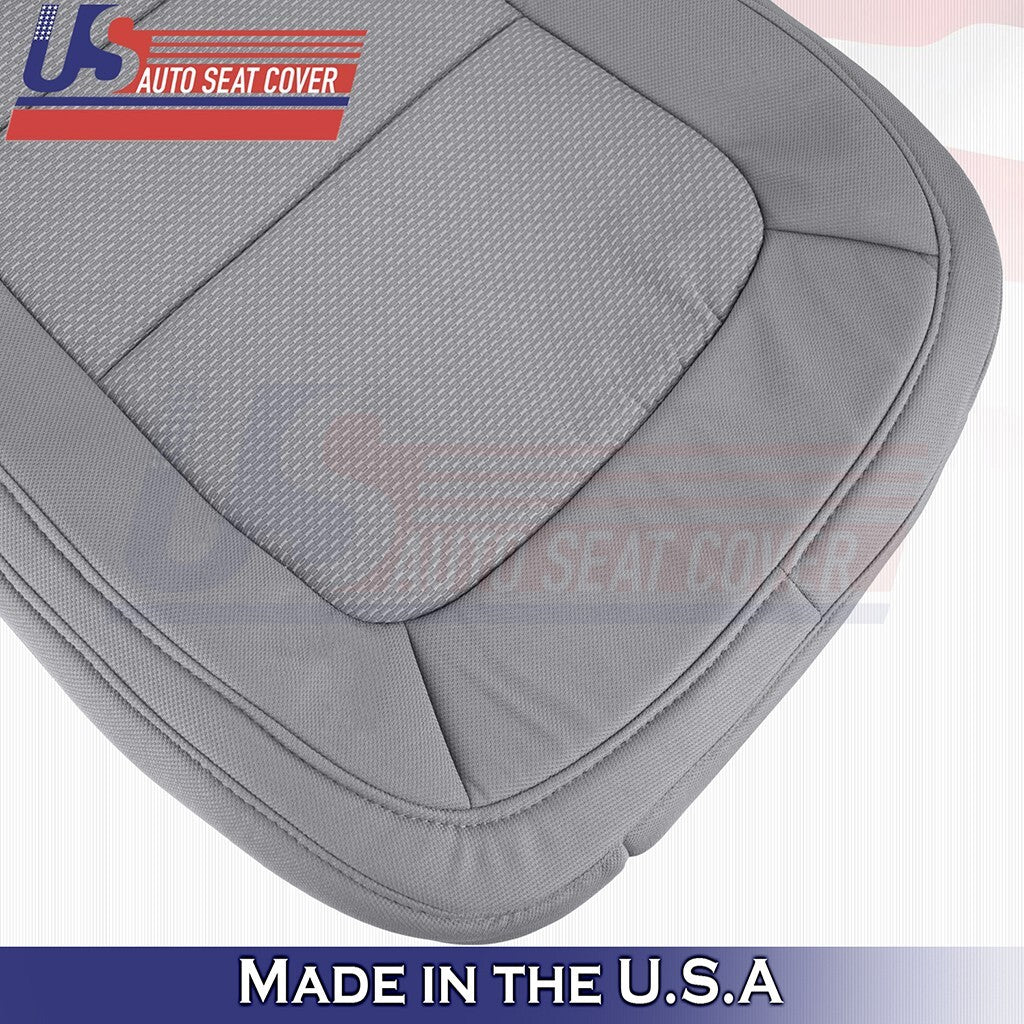 2015 to 2021 For Chevy Colorado Front Passenger Bottom Cloth Seat Cover Gray