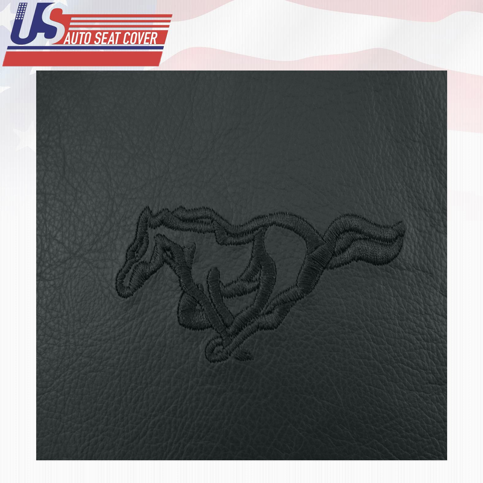 1999 2000 2001 Ford Mustang Convertible PASSENGER Lean Back Leather Cover Black
