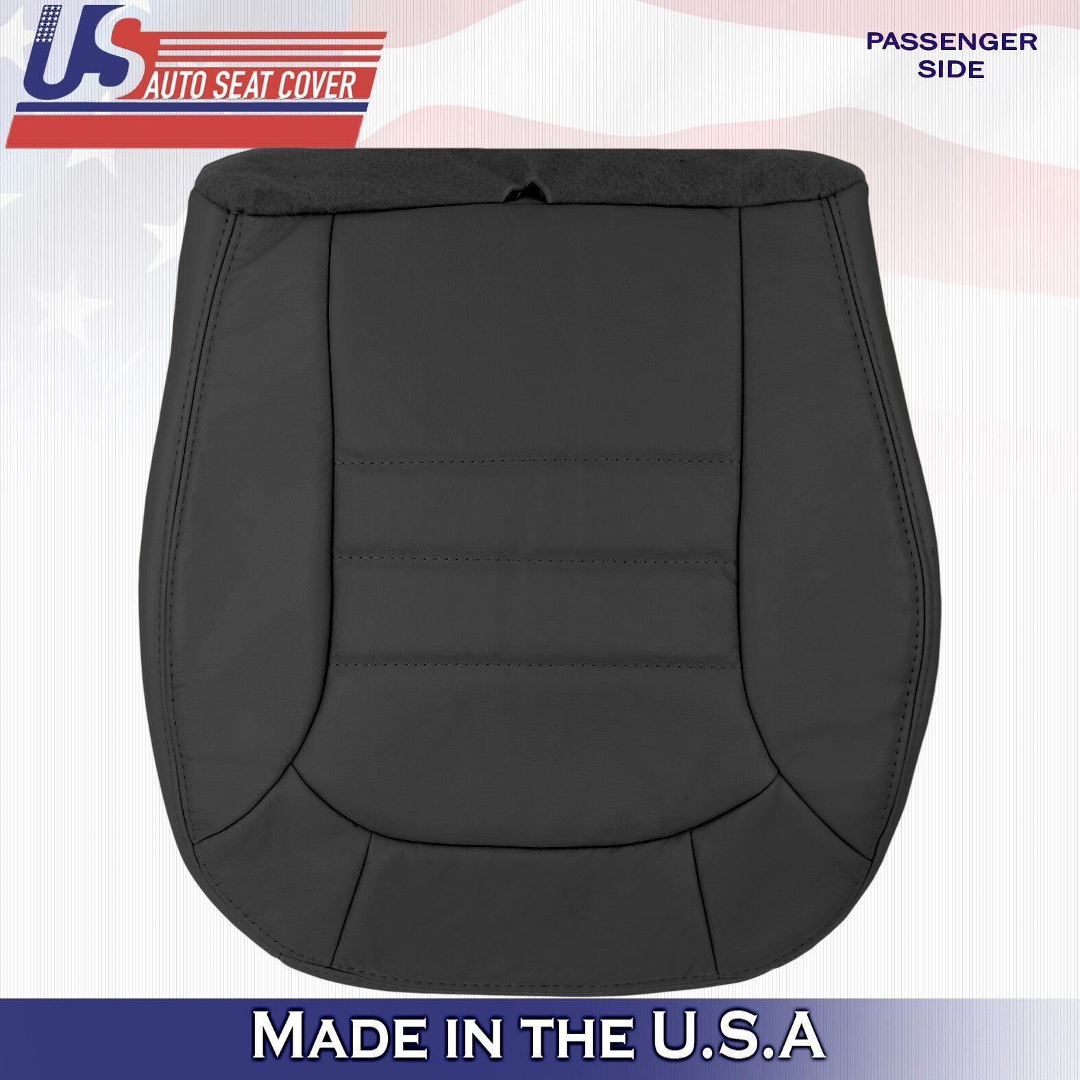 2002-2004 Fits Jeep Liberty Driver &Passenger Bottoms Leather Cover Dark Gray