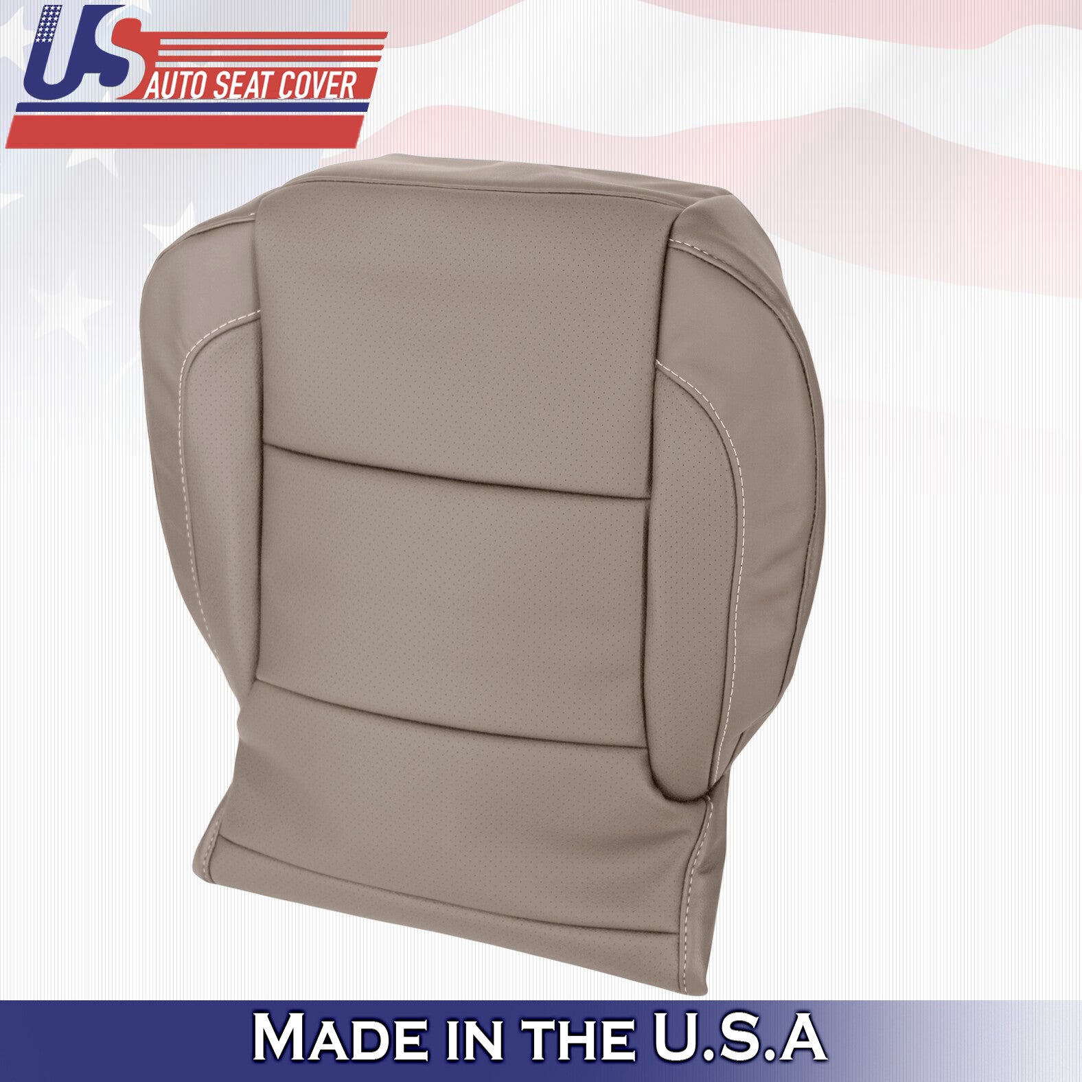 Left Bottom PERFORATED Leather Cover Tan 2017 2018 2019 Suburban Tahoe Silverado