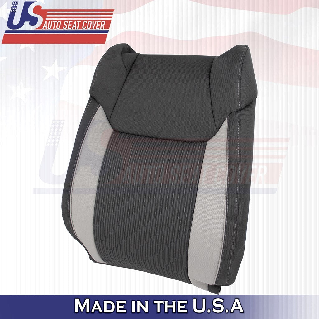 2014 2015 2016 2017 FitsToyota Tundra Driver Upper Cloth Seat Cover 2-Tone Black