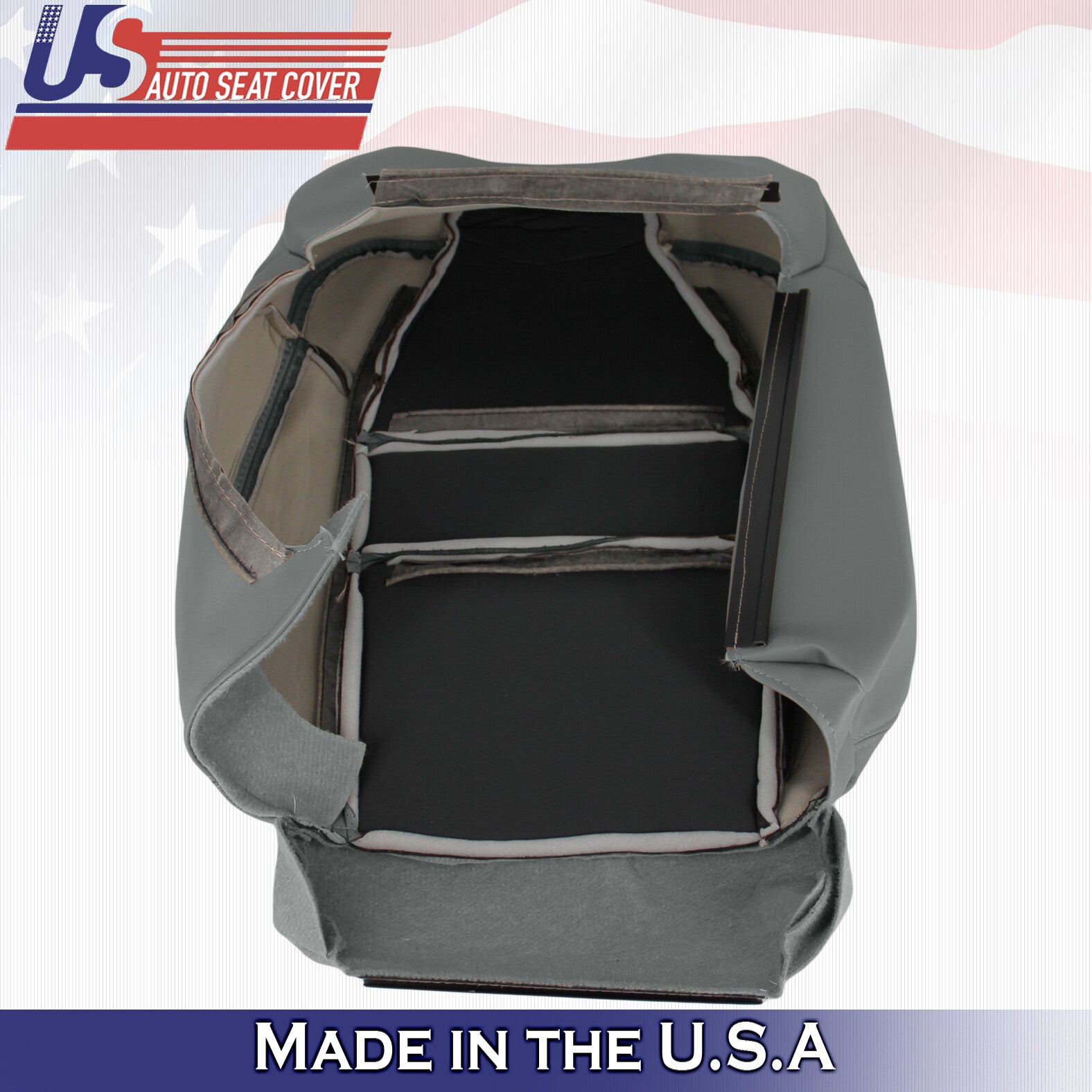 2001 2002 2003 For Acura MDX Driver Side Top & Bottom Leather Seat Covers Gray
