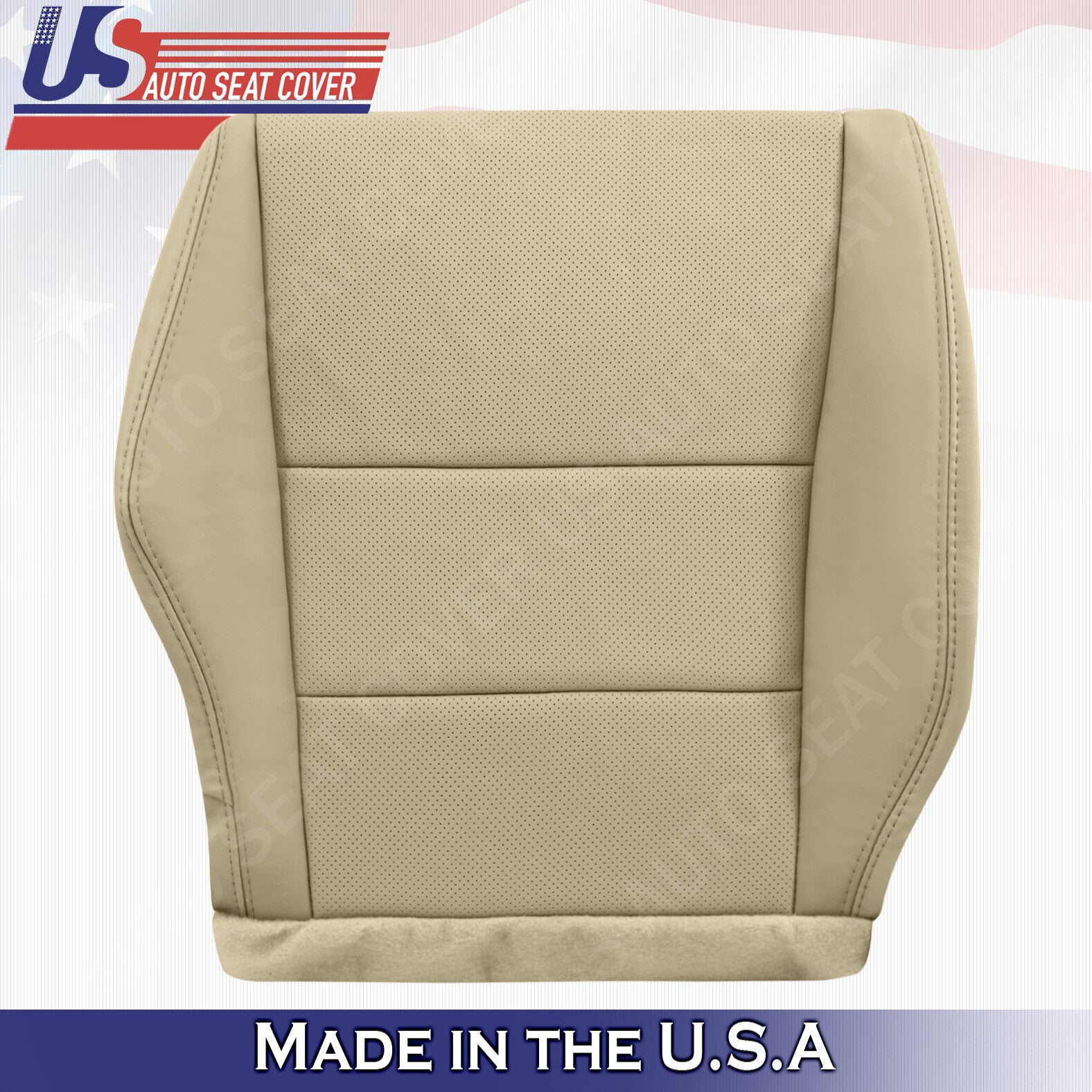 Fits 2007 - 2012 Acura RDX Passenger Bottom Perforated Leather Seat Cover in TAN