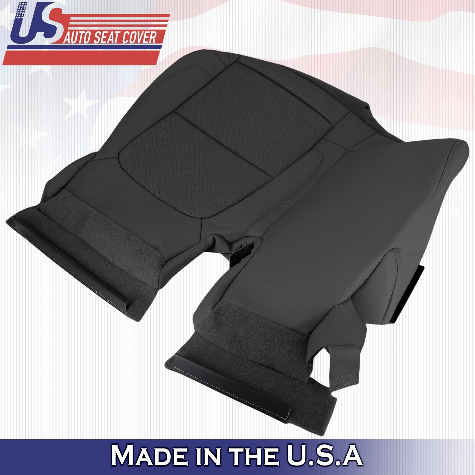 2014 2015 For Ford Explorer 2nd Row Driver Bottom Perforated Leather Cover Black